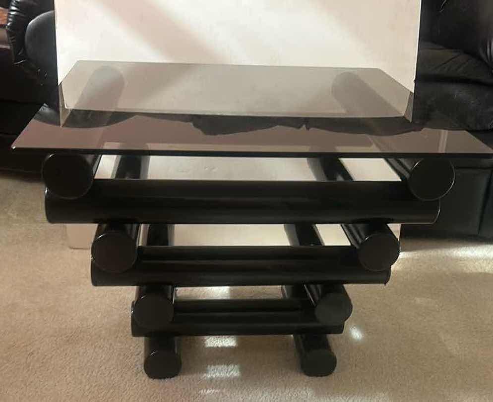 Photo 1 of SMALL SMOKED GLASS ACCENT/COFFEE/SIDE TABLE 2’ x 2’ x H18”