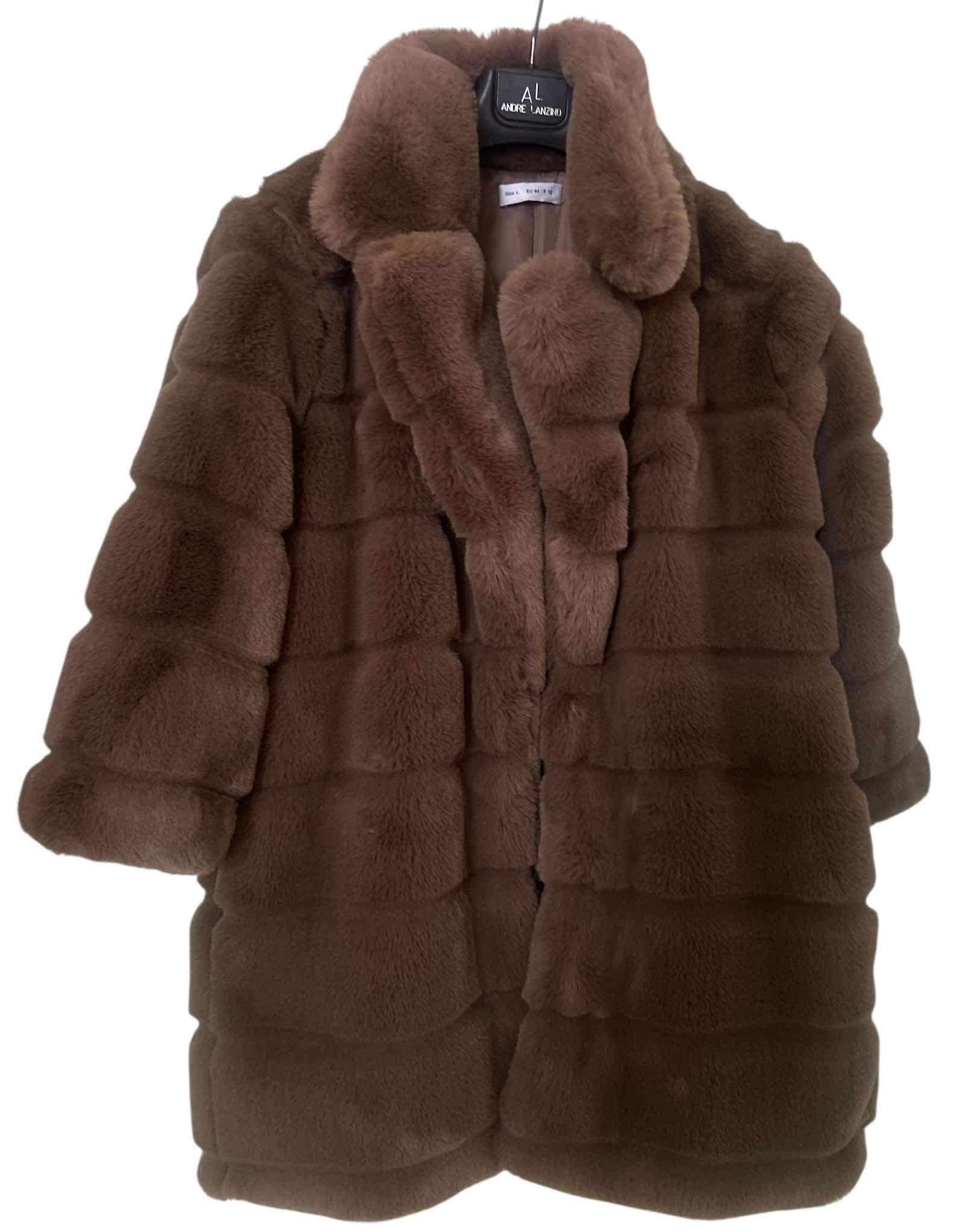 Photo 1 of WOMENS FAUX FUR CHOCOLATE BROWN COAT SIZE L