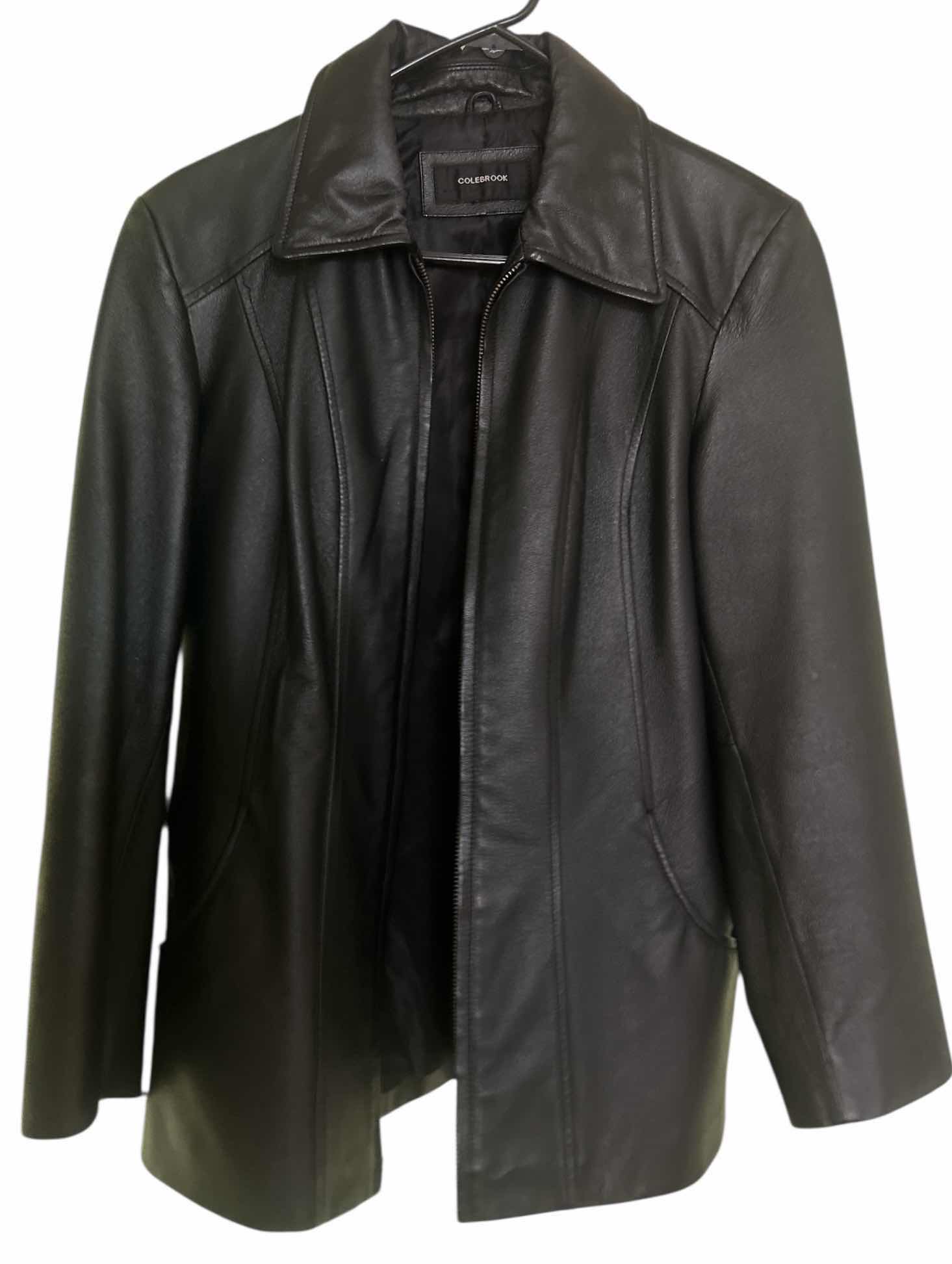 Photo 1 of WOMENSWEAR- COLE BROOK BLACK LEATHER ZIP UP JACKET SIZE MED