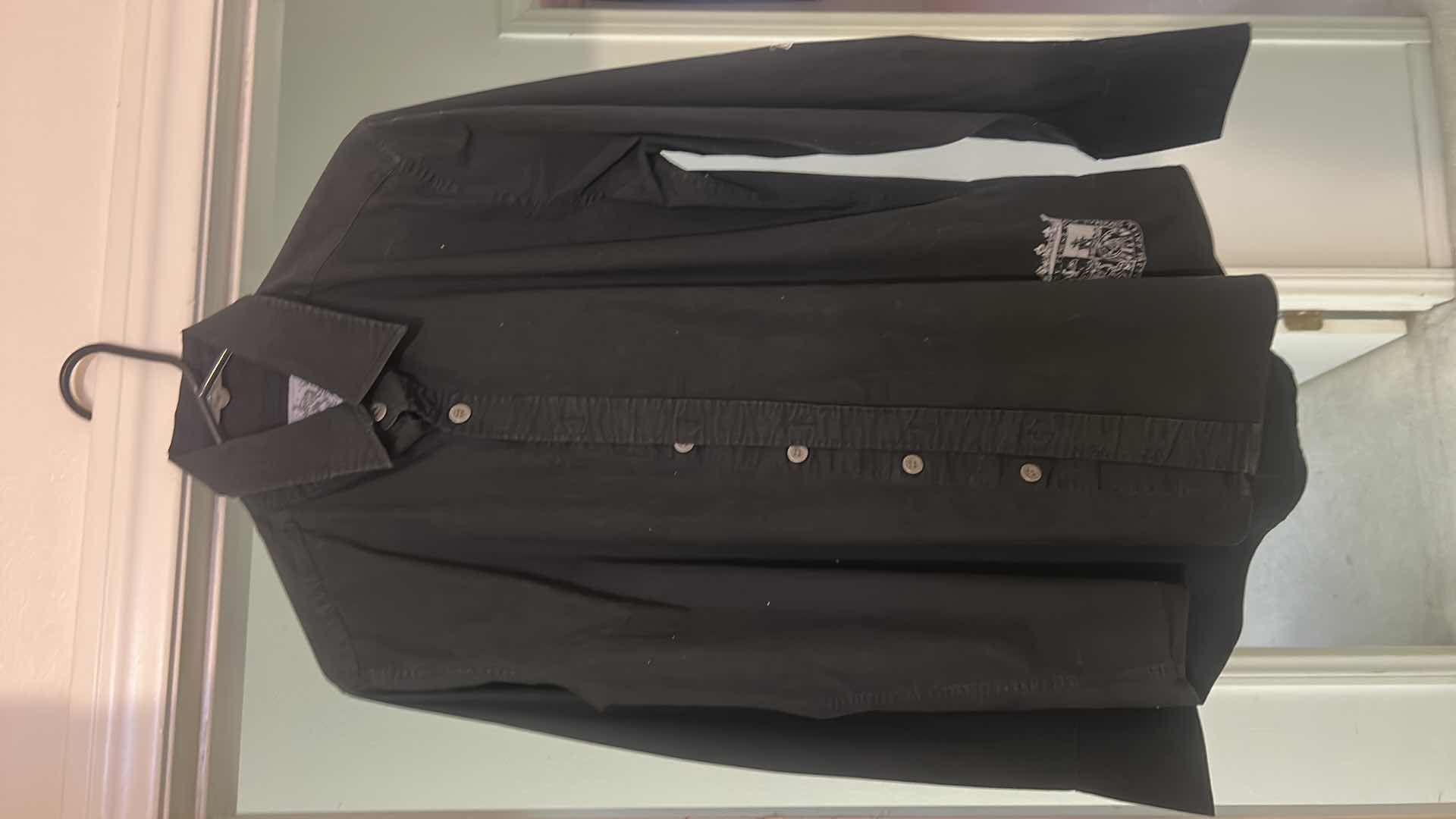 Photo 1 of WOMENSWEAR.- 2 BLACK LONG SLEEVE GRAPHIC  SHIRTS SIZE MED