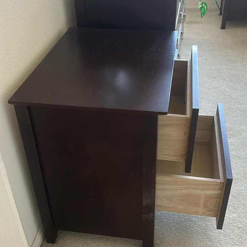 Photo 1 of 2 DRAWER WOOD NIGHTSTAND 23 1/2“ x 17 1/2“ x H26“
