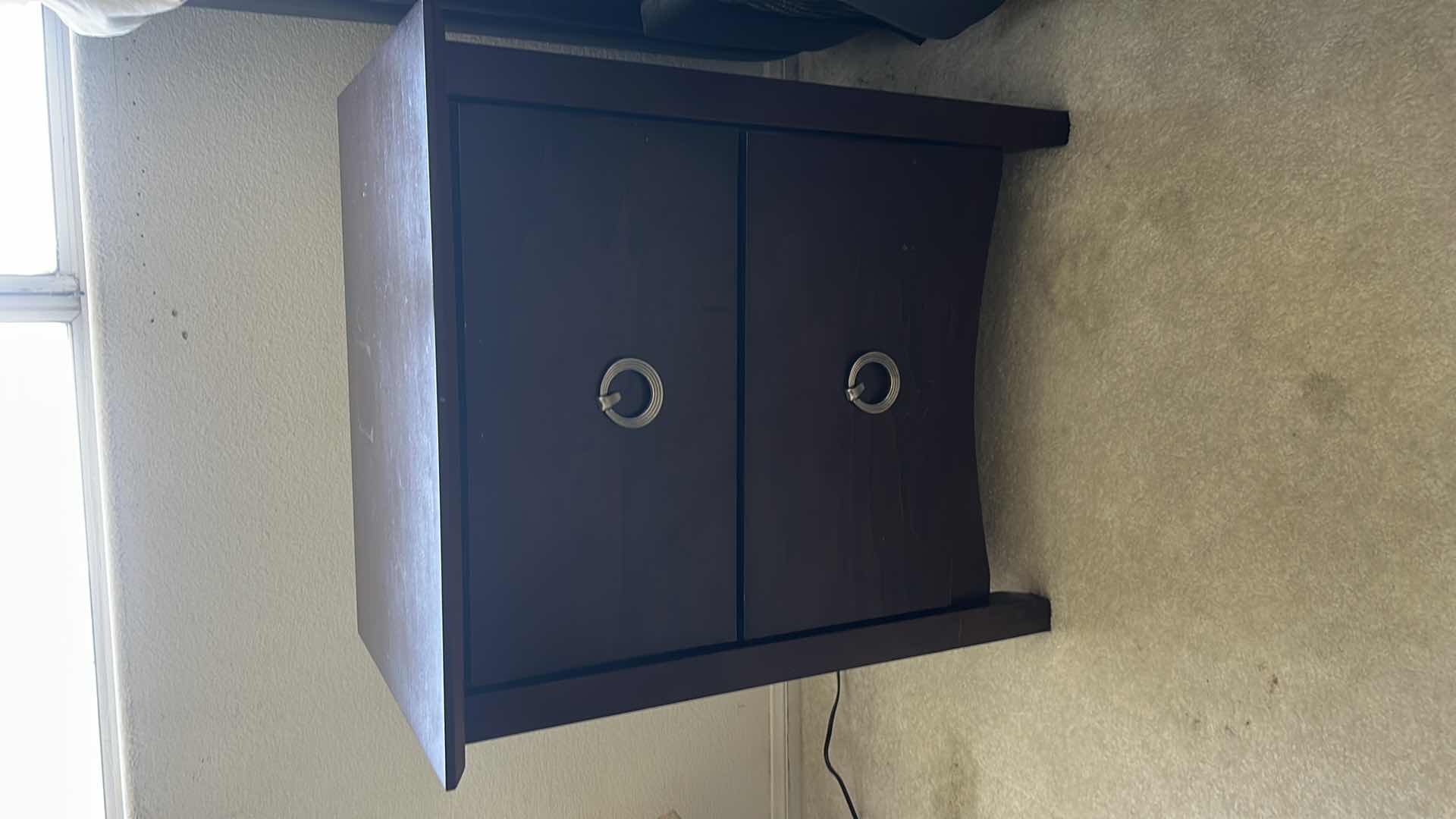 Photo 1 of 2 DRAWER WOOD NIGHTSTAND 23 1/2“ x 17 1/2“ x H26“