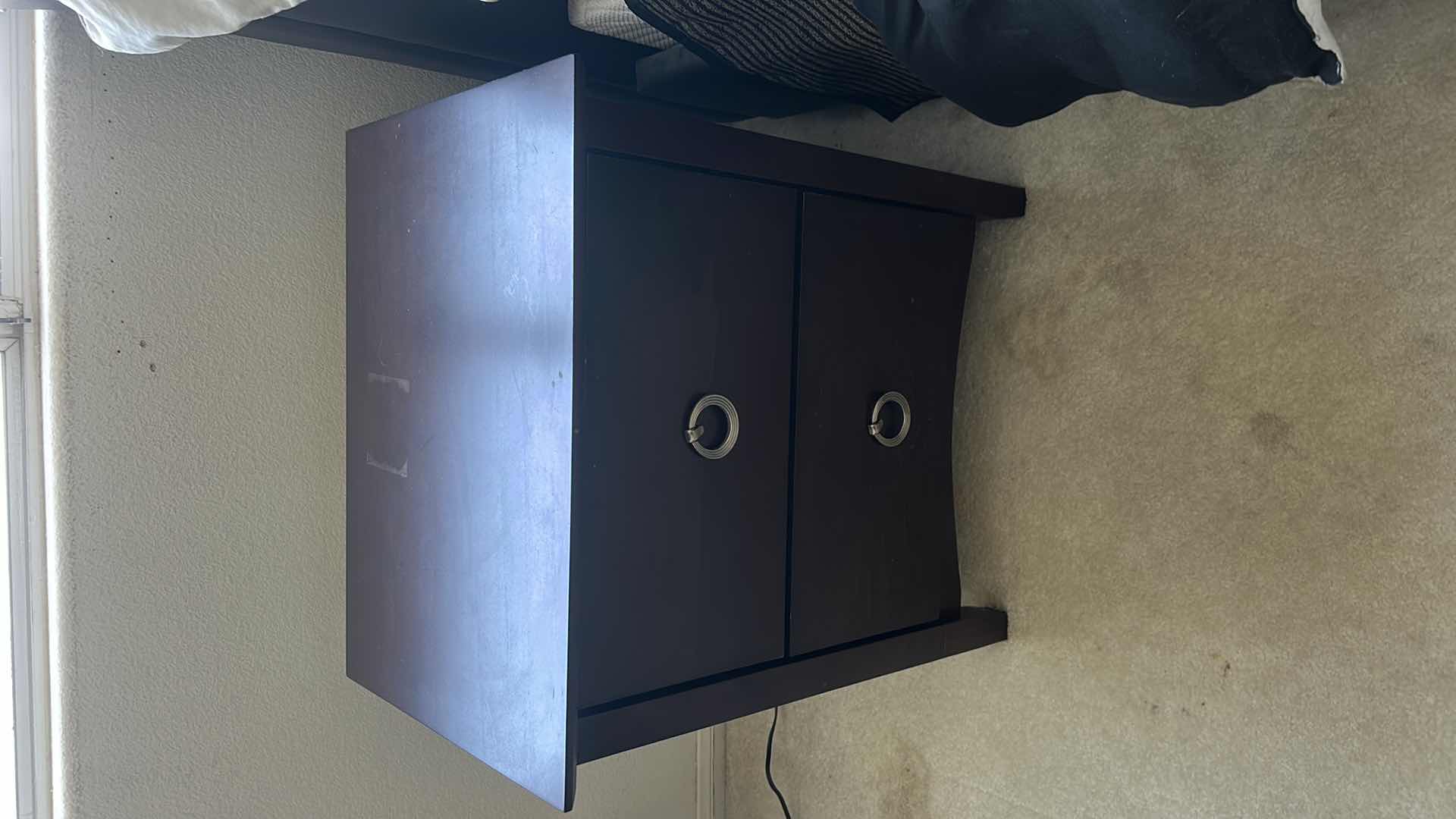 Photo 1 of 2 DRAWER WOOD NIGHTSTAND 23 1/2“ x 17 1/2“ x H26“