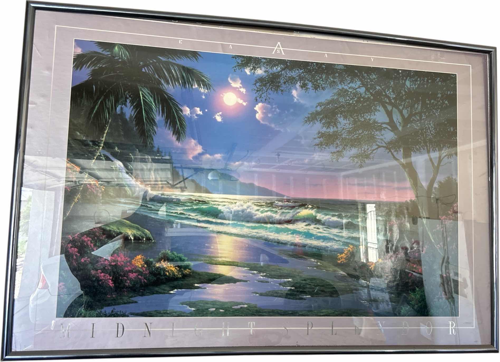 Photo 1 of FRAMED MIDNIGHT SPLENDOR ARTWORK 37” x 25”