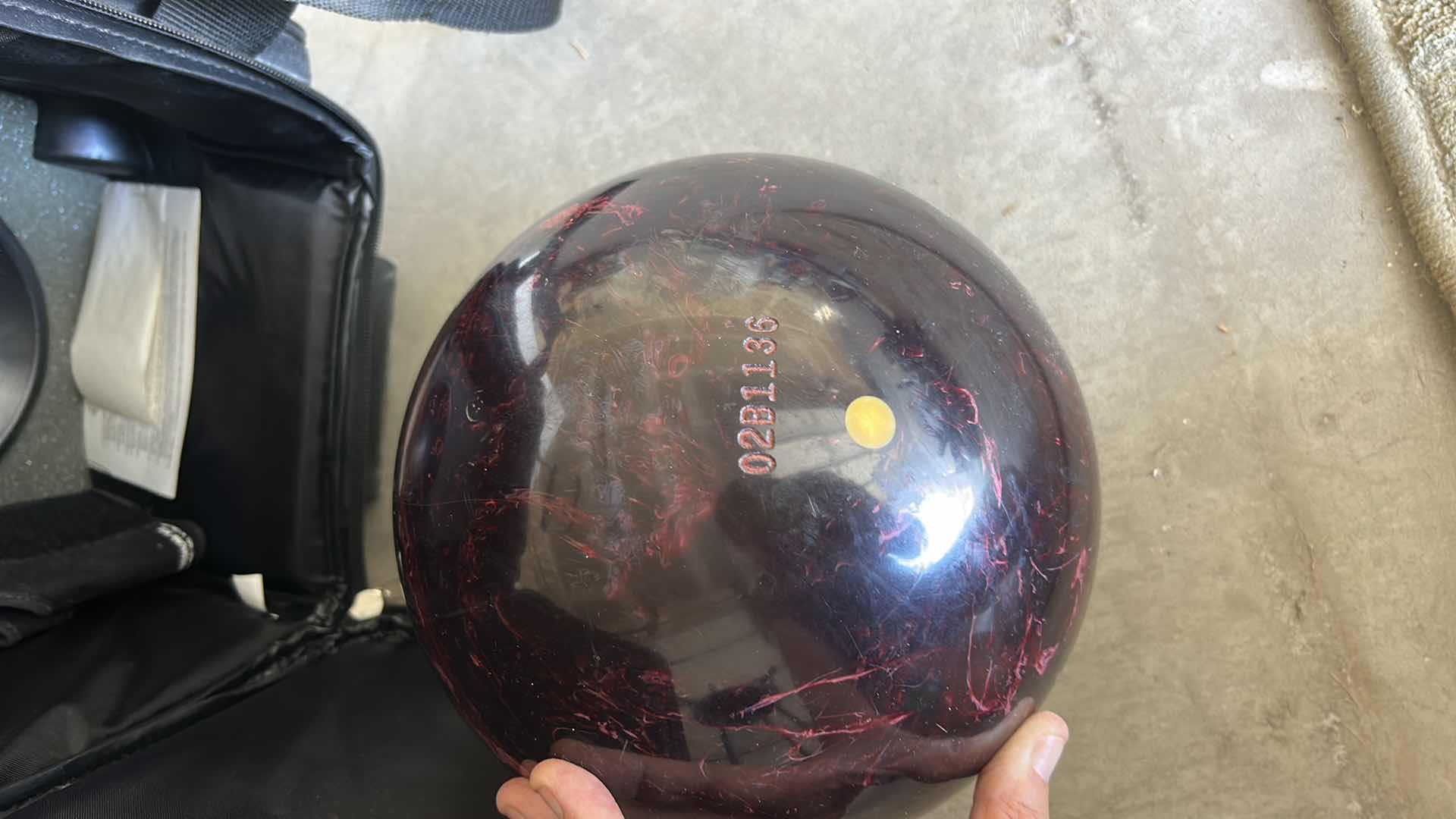 Photo 1 of BRUNSWICK ROLLING BOWLING CASE AND BOWLING BALL