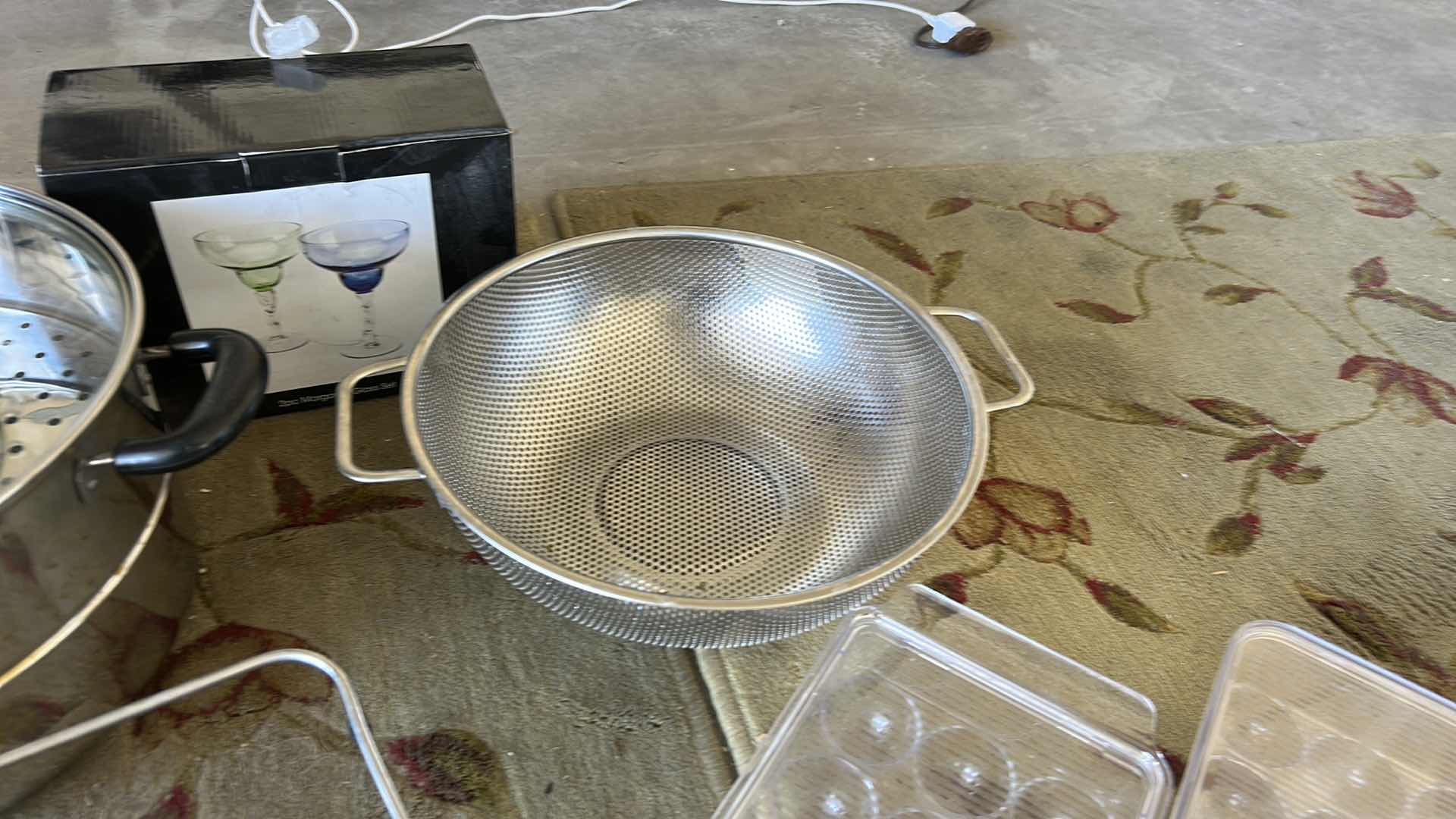 Photo 1 of KITCHEN AIDES- STRAINERS - EGG CARTONS, STOCK POT & COCKTAIL GLASSES