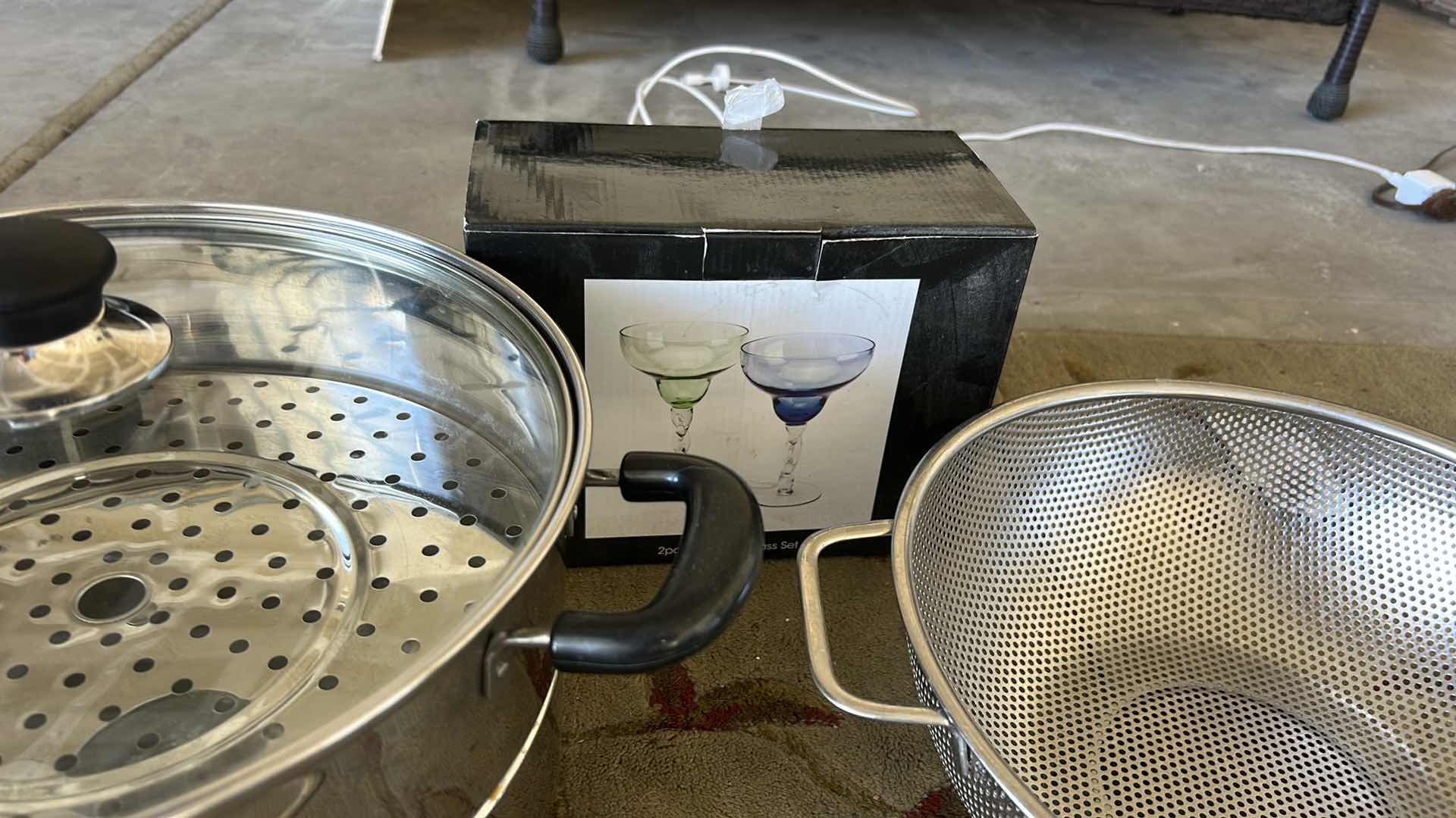 Photo 1 of KITCHEN AIDES- STRAINERS - EGG CARTONS, STOCK POT & COCKTAIL GLASSES
