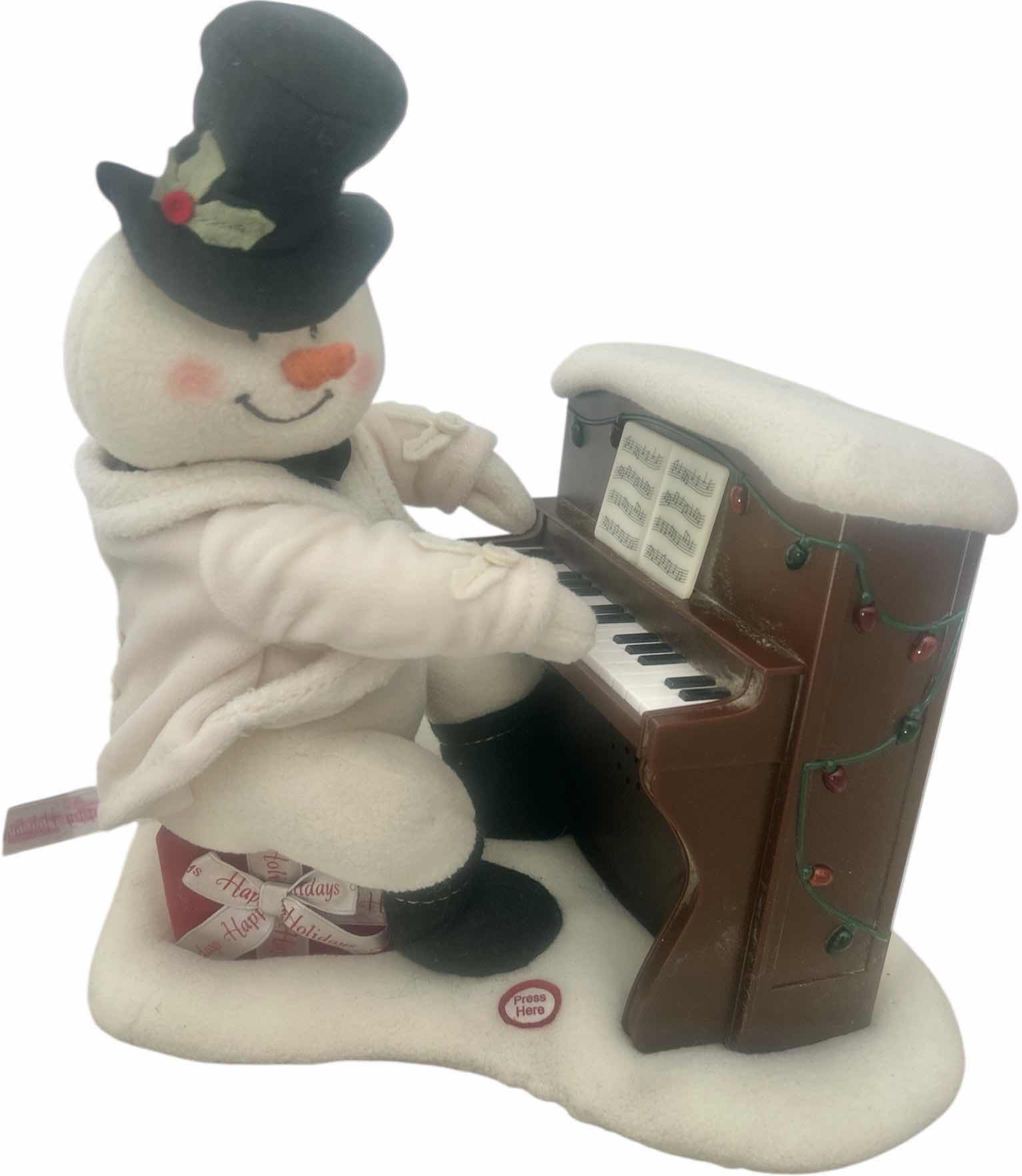 Photo 1 of HALLMARK BATTERY OPERATED PIANO PLAYING SNOWMAN
