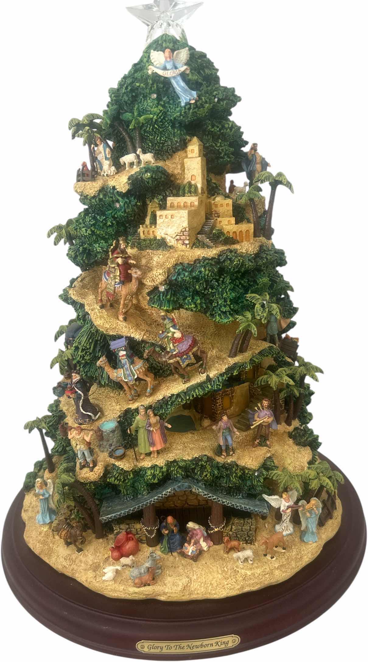 Photo 1 of NUMBERED THOMAS KINCADE GLORY TO THE NEWBORN KING LIGHTED CHRISTMAS TREE H16”
