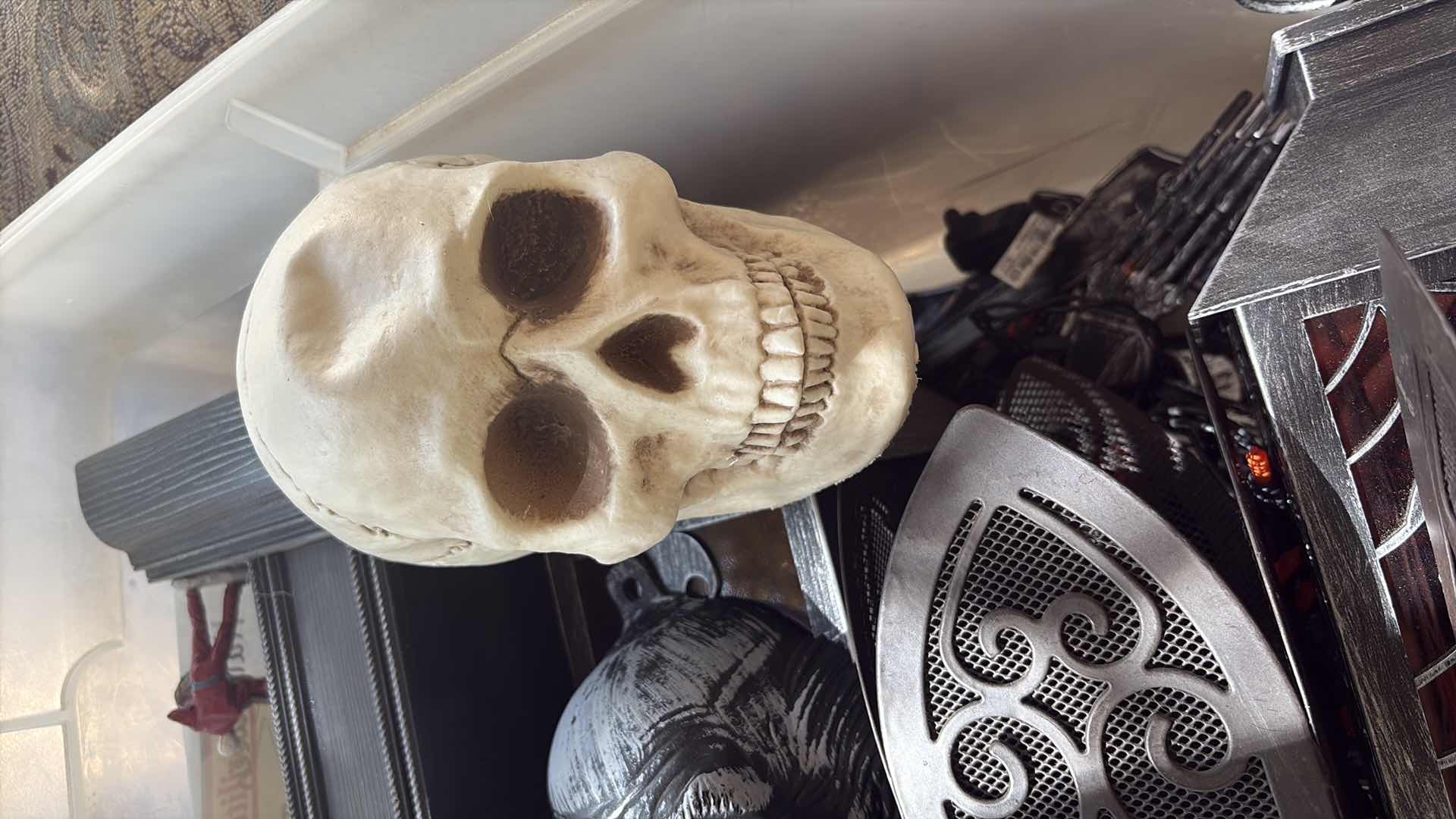 Photo 1 of CONTENTS OF TOTE HALLOWEEN DECORATIONS