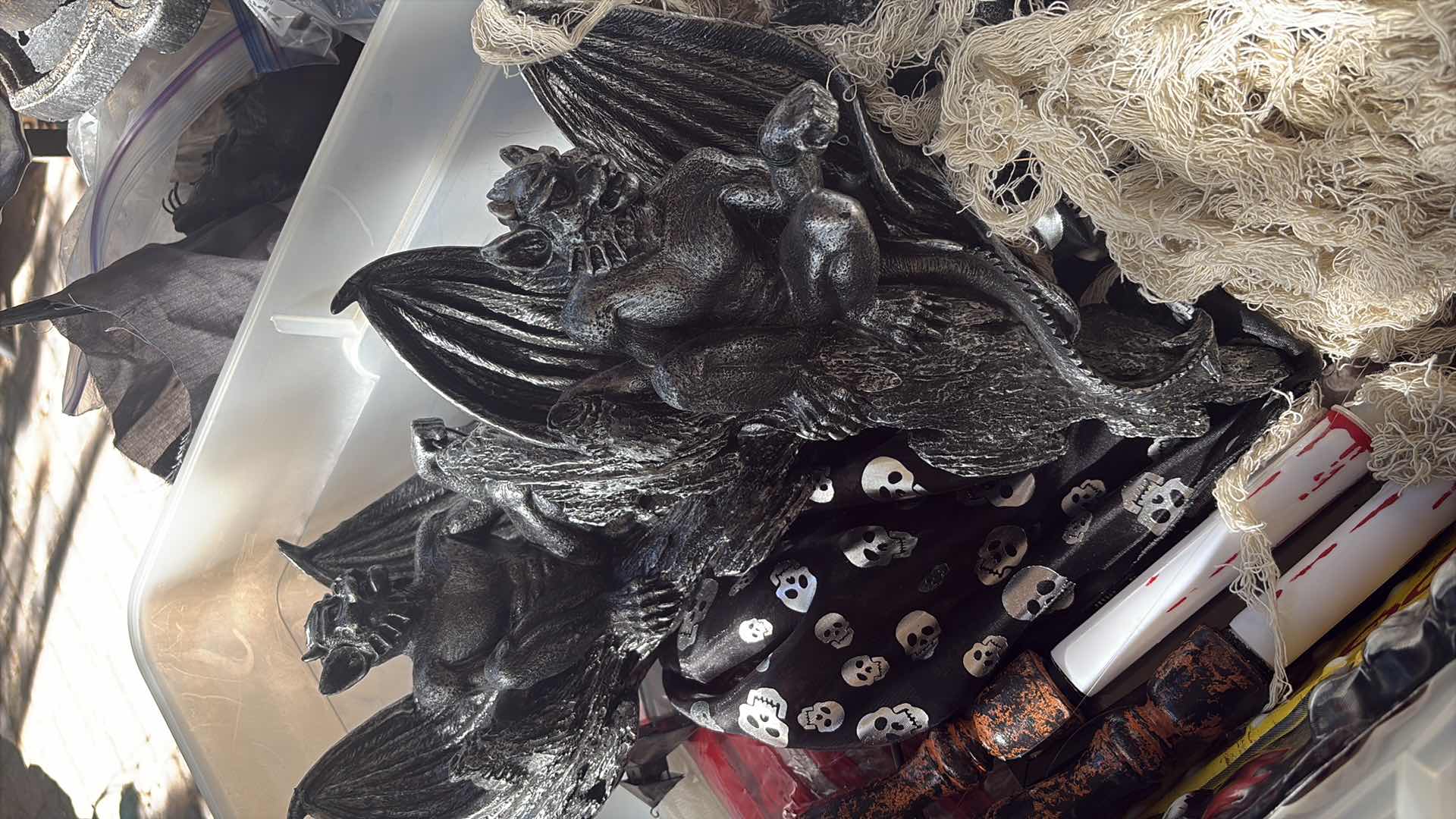 Photo 1 of CONTENTS OF TOTE HALLOWEEN DECORATIONS