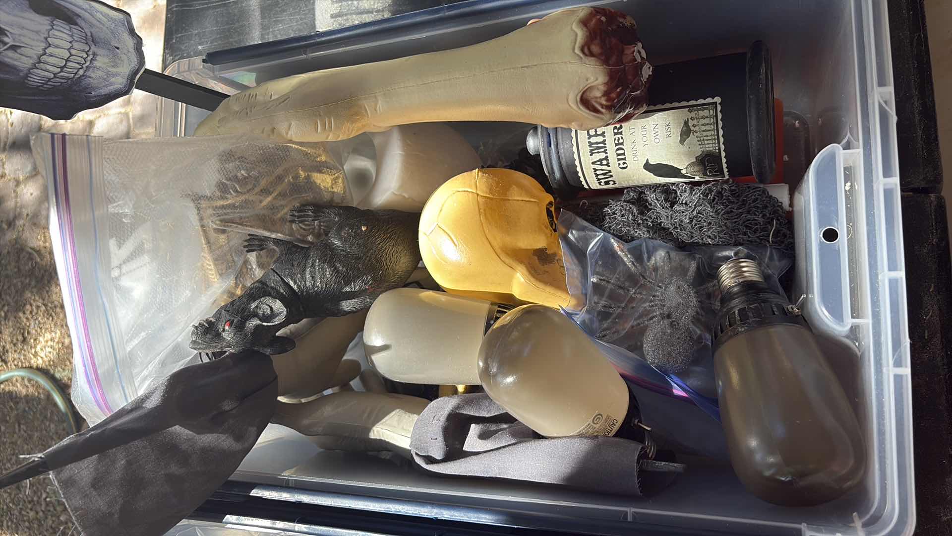 Photo 1 of CONTENTS OF TOTE HALLOWEEN DECORATIONS
