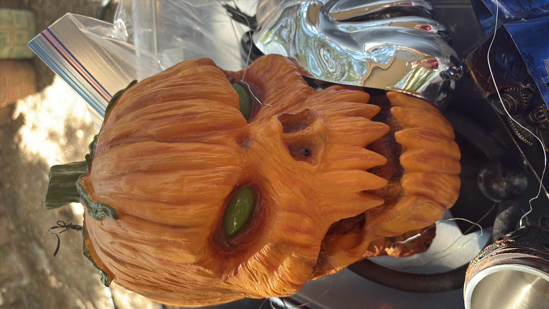 Photo 1 of CONTENTS OF TOTE HALLOWEEN DECORATIONS