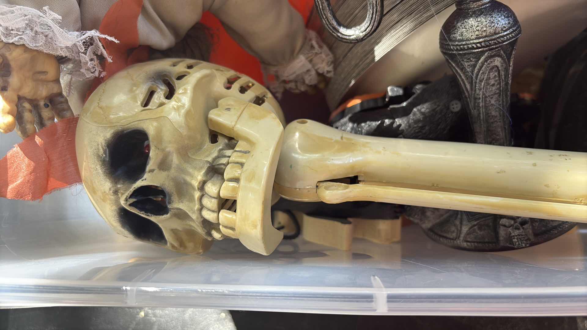 Photo 1 of CONTENTS OF TOTE HALLOWEEN DECORATIONS