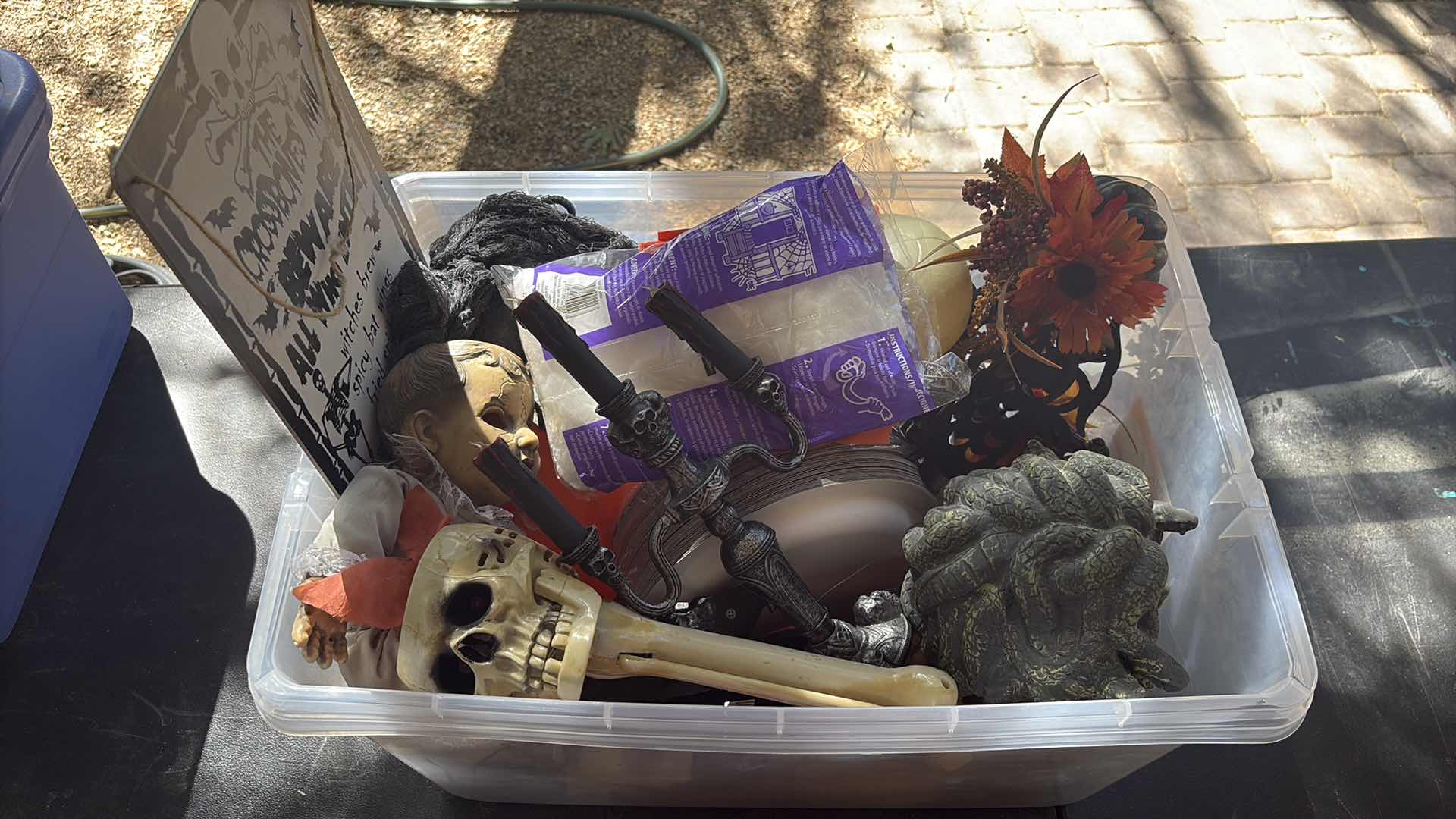 Photo 1 of CONTENTS OF TOTE HALLOWEEN DECORATIONS