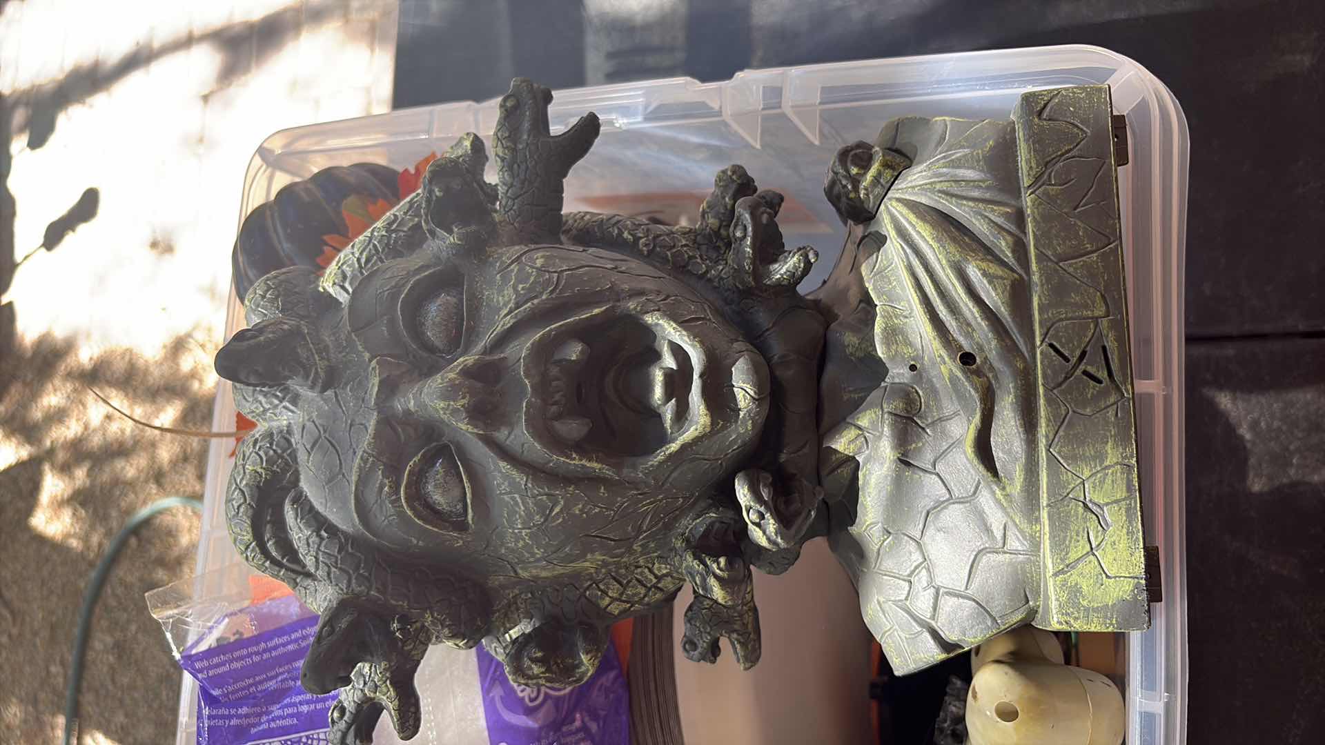 Photo 1 of CONTENTS OF TOTE HALLOWEEN DECORATIONS