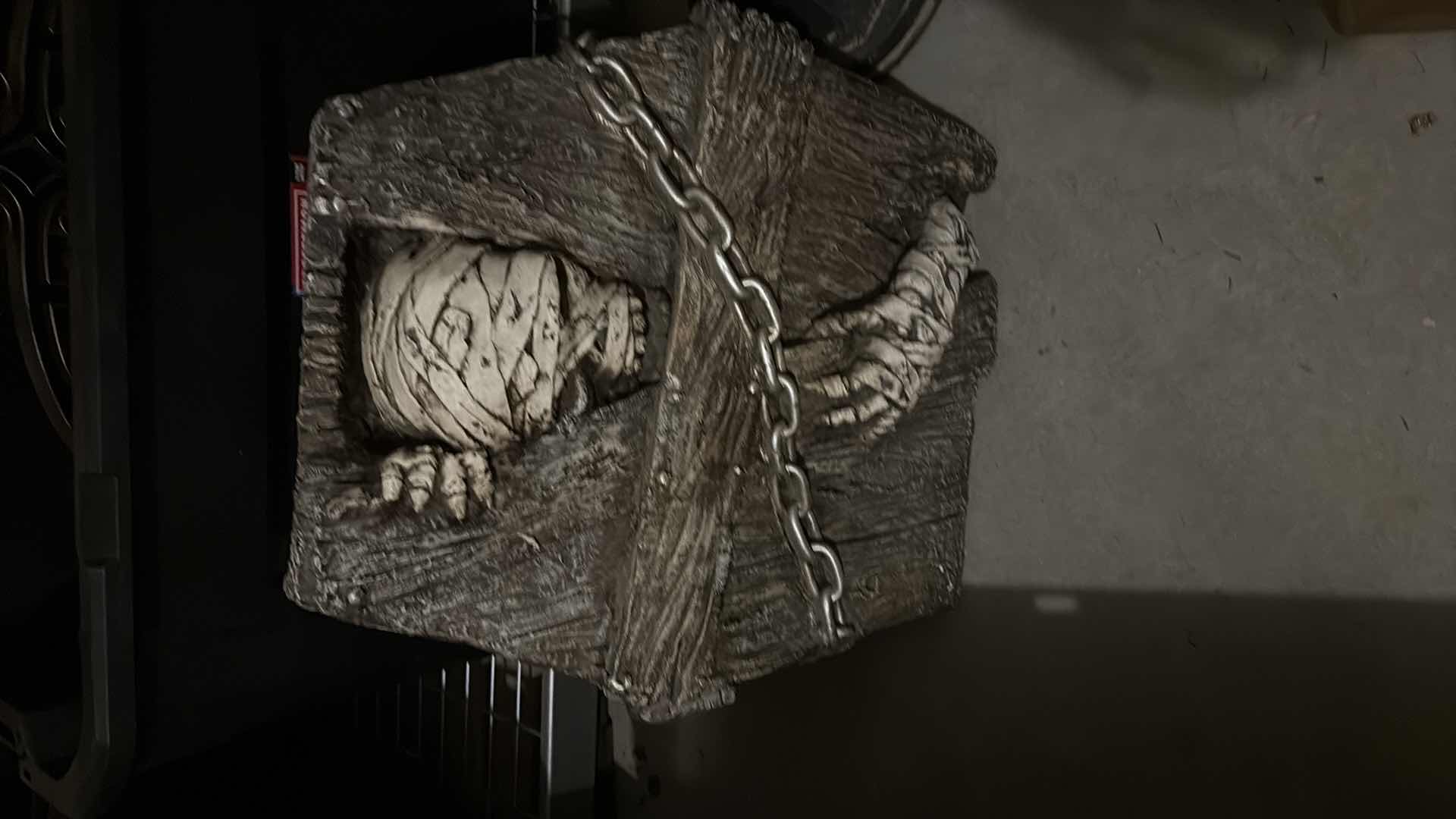 Photo 1 of MUMMY COFFIN YARD DECORATION 23”X18”X25”