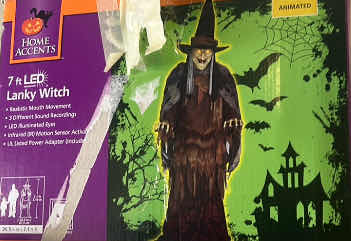 Photo 1 of 7 FOOT LED LANKY ANIMATED WITCH