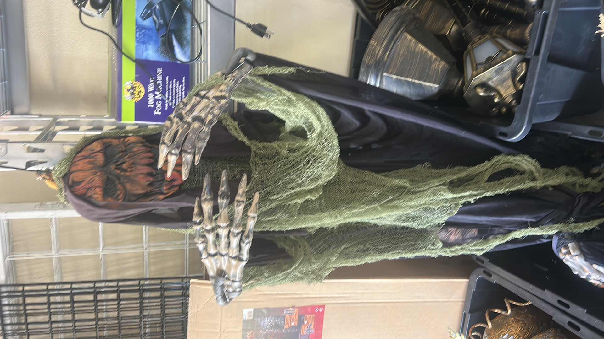 Photo 1 of TOTE- SCARY HALLOWEEN DECORATIONS/ 2 LARGER THAN LIFE SIZE GHOULS AND LIFE SIZE OWL
