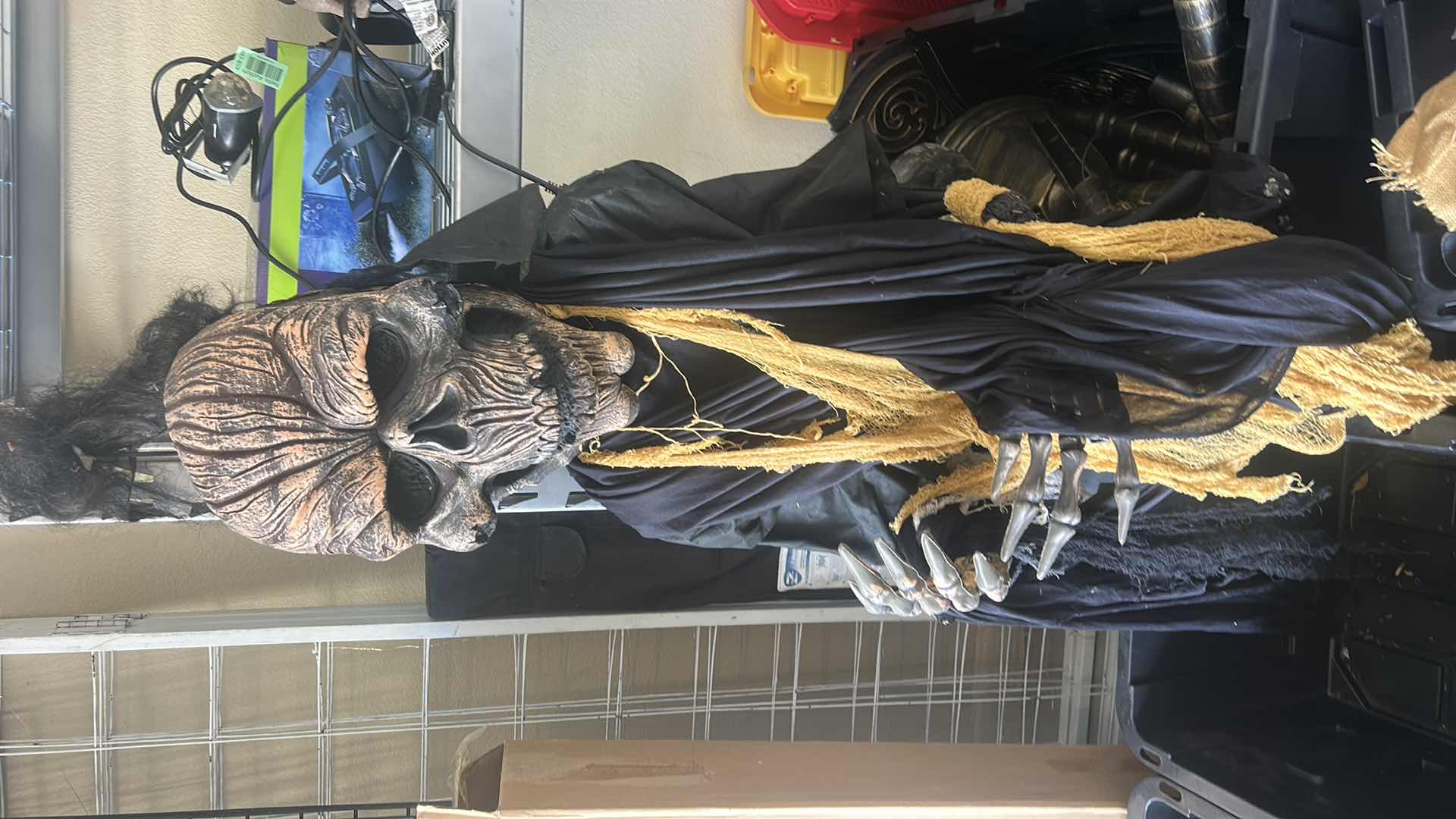 Photo 1 of TOTE- SCARY HALLOWEEN DECORATIONS/ 2 LARGER THAN LIFE SIZE GHOULS AND LIFE SIZE OWL