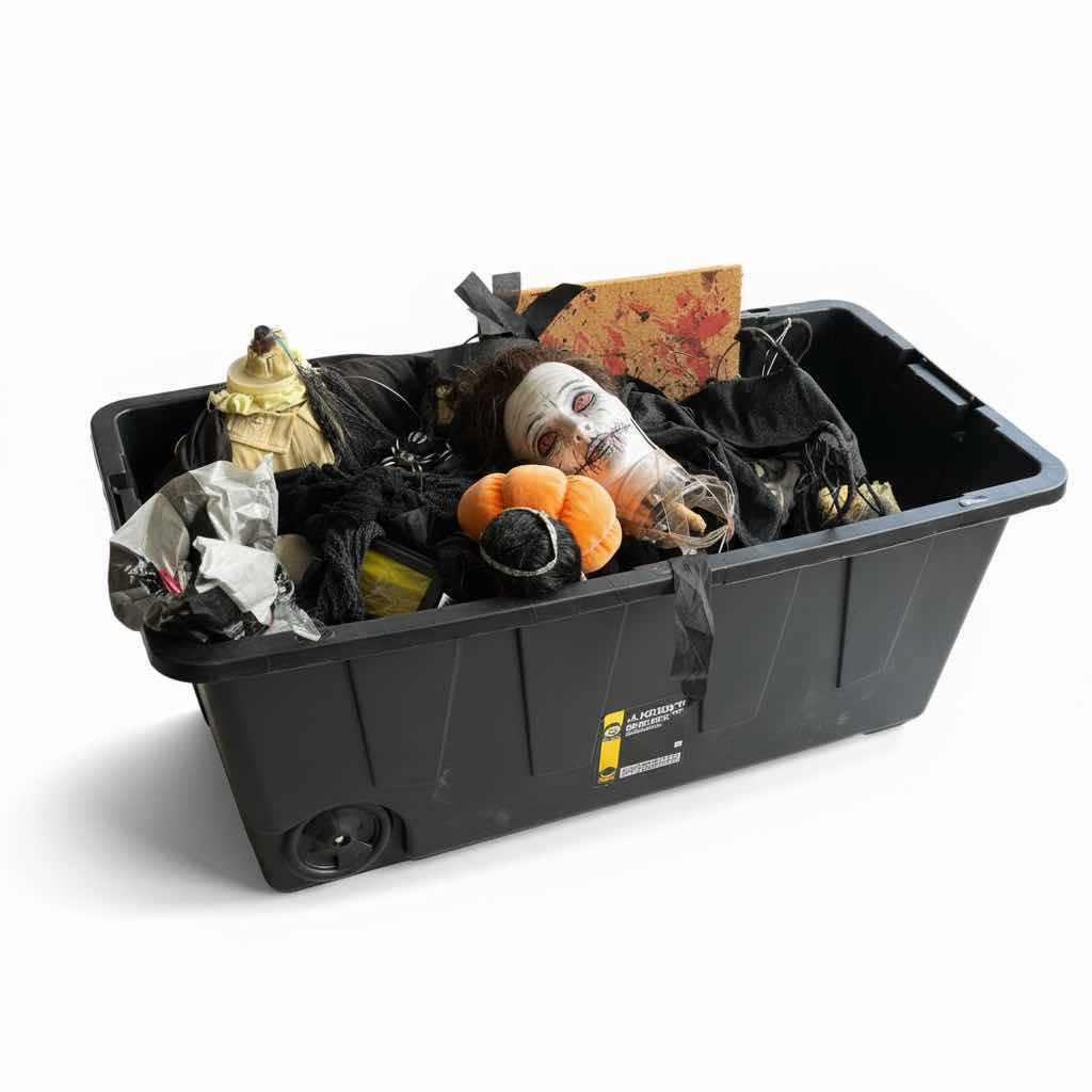 Photo 1 of TOTE FULL OF HALLOWEEN DECOR