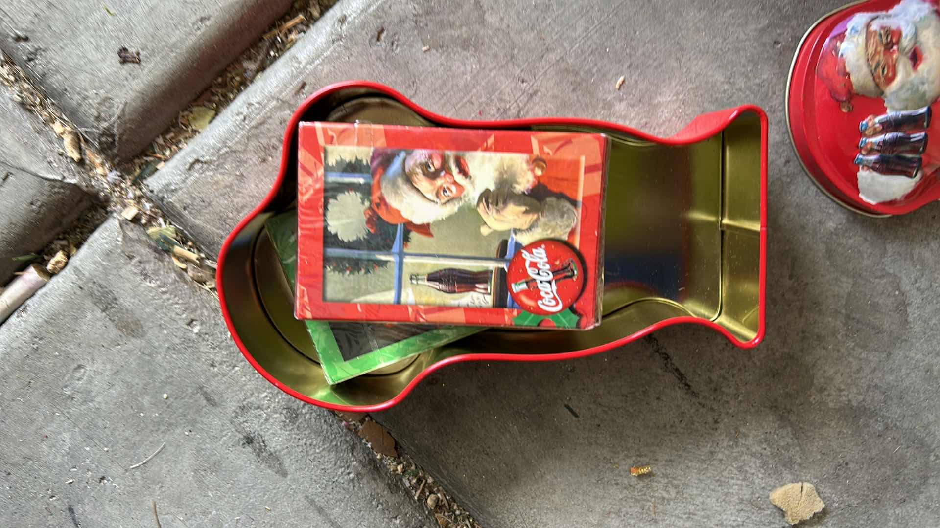 Photo 1 of TOTE FULL OF CHRISTMAS DECOR
