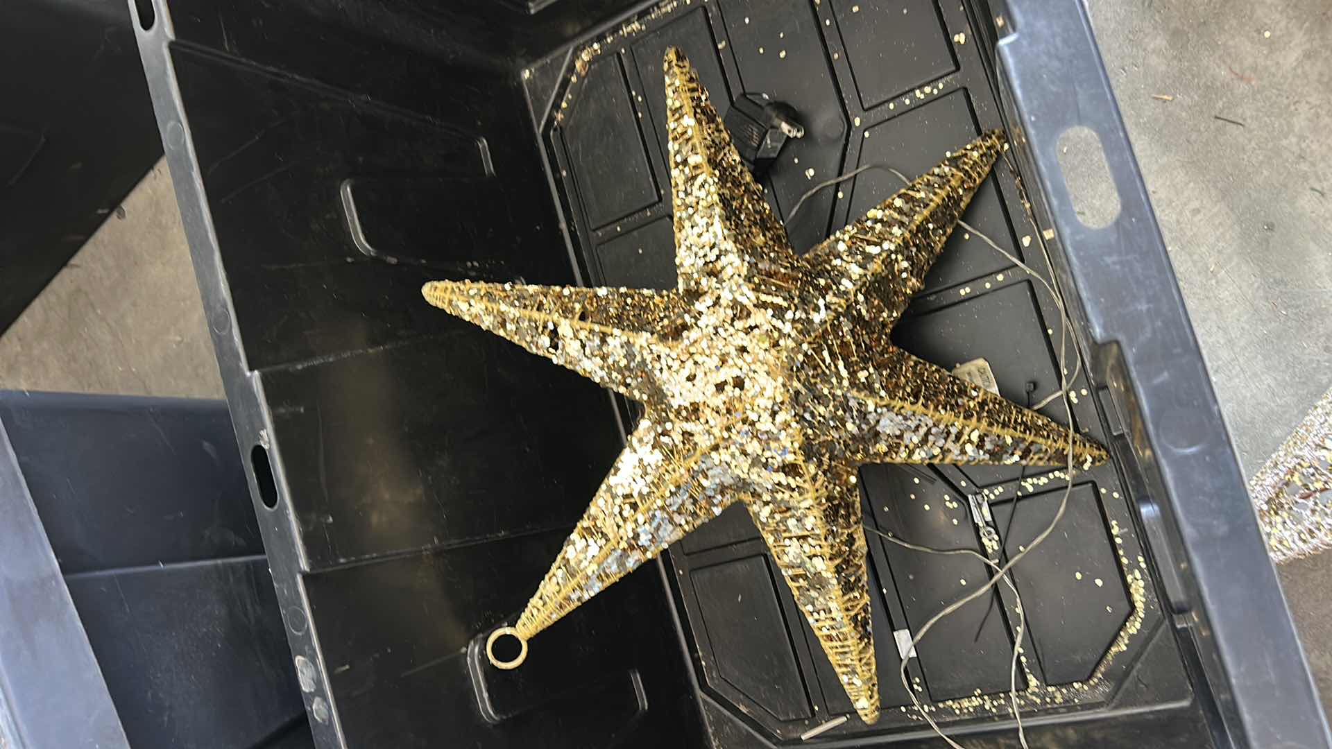 Photo 1 of TOTE FULL OF CHRISTMAS DECOR