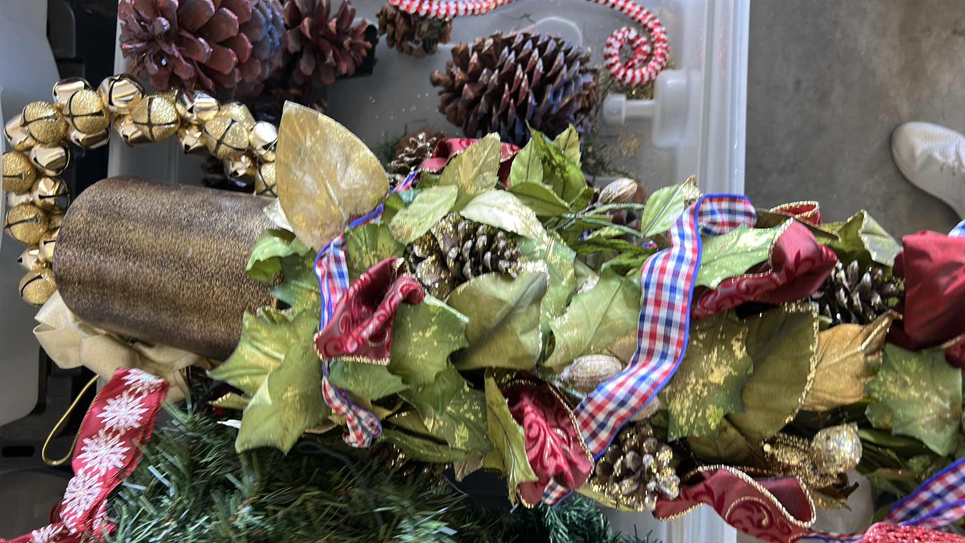 Photo 1 of TOTE FULL OF CHRISTMAS DECOR
