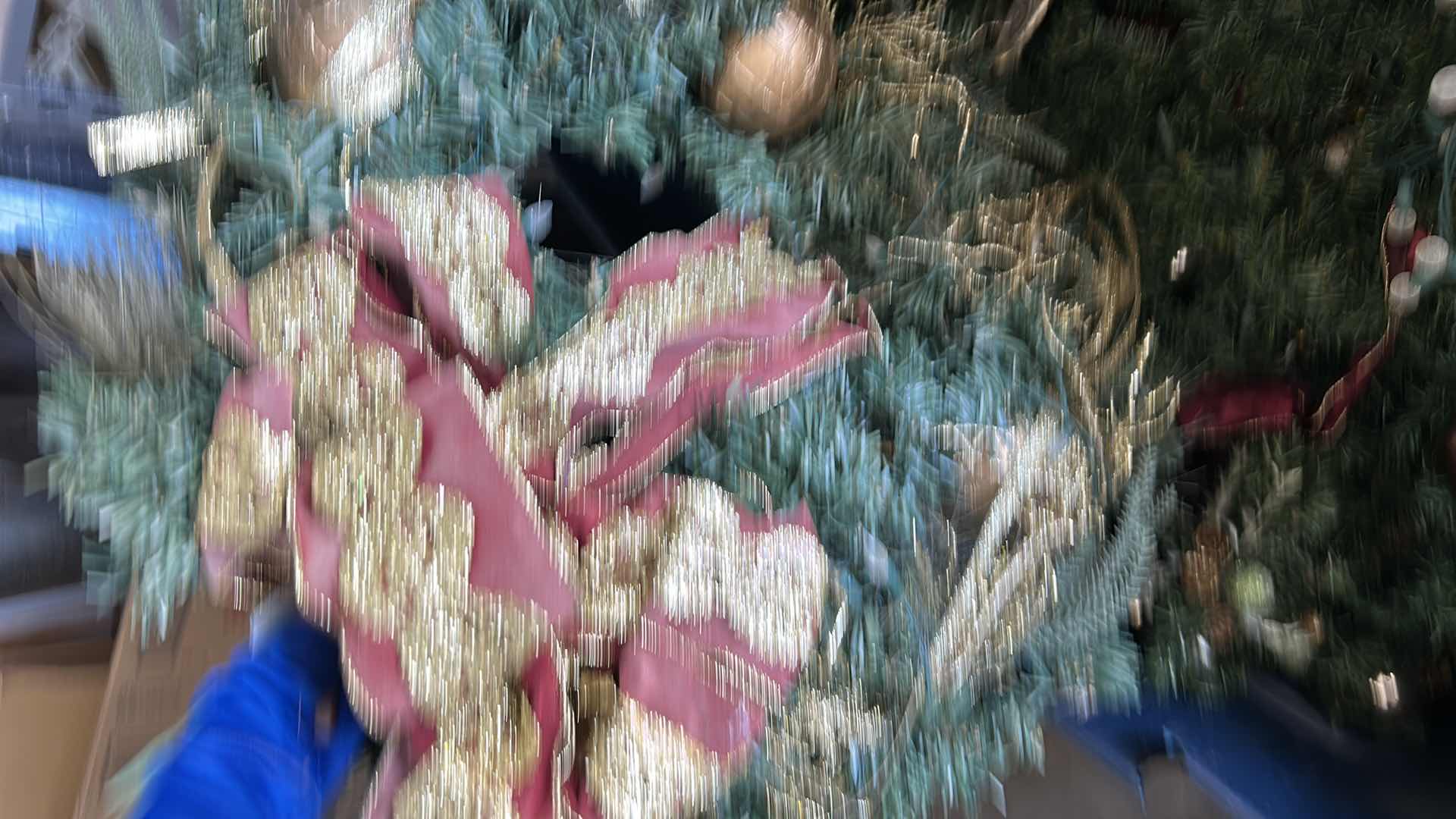 Photo 1 of TOTE FULL OF CHRISTMAS DECOR