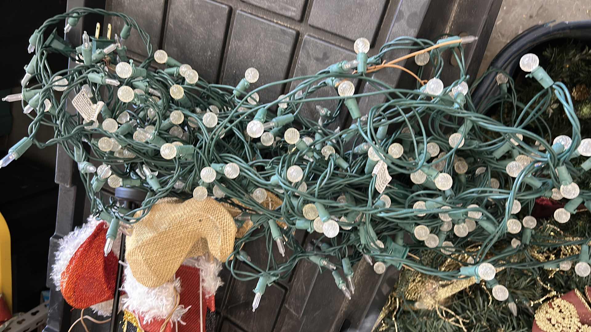Photo 1 of TOTE FULL OF CHRISTMAS DECOR