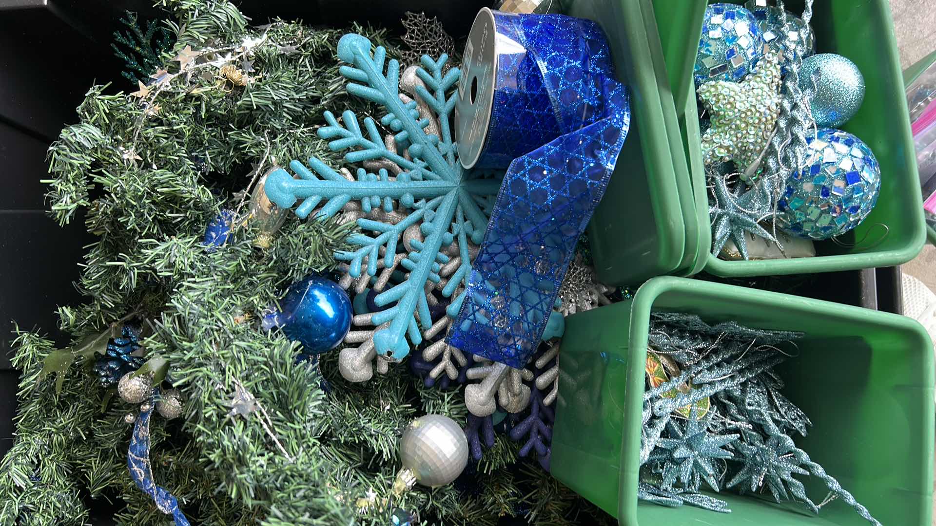 Photo 1 of TOTE FULL OF CHRISTMAS DECOR