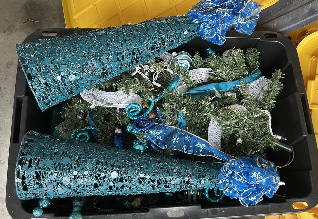 Photo 1 of TOTE FULL OF CHRISTMAS DECOR