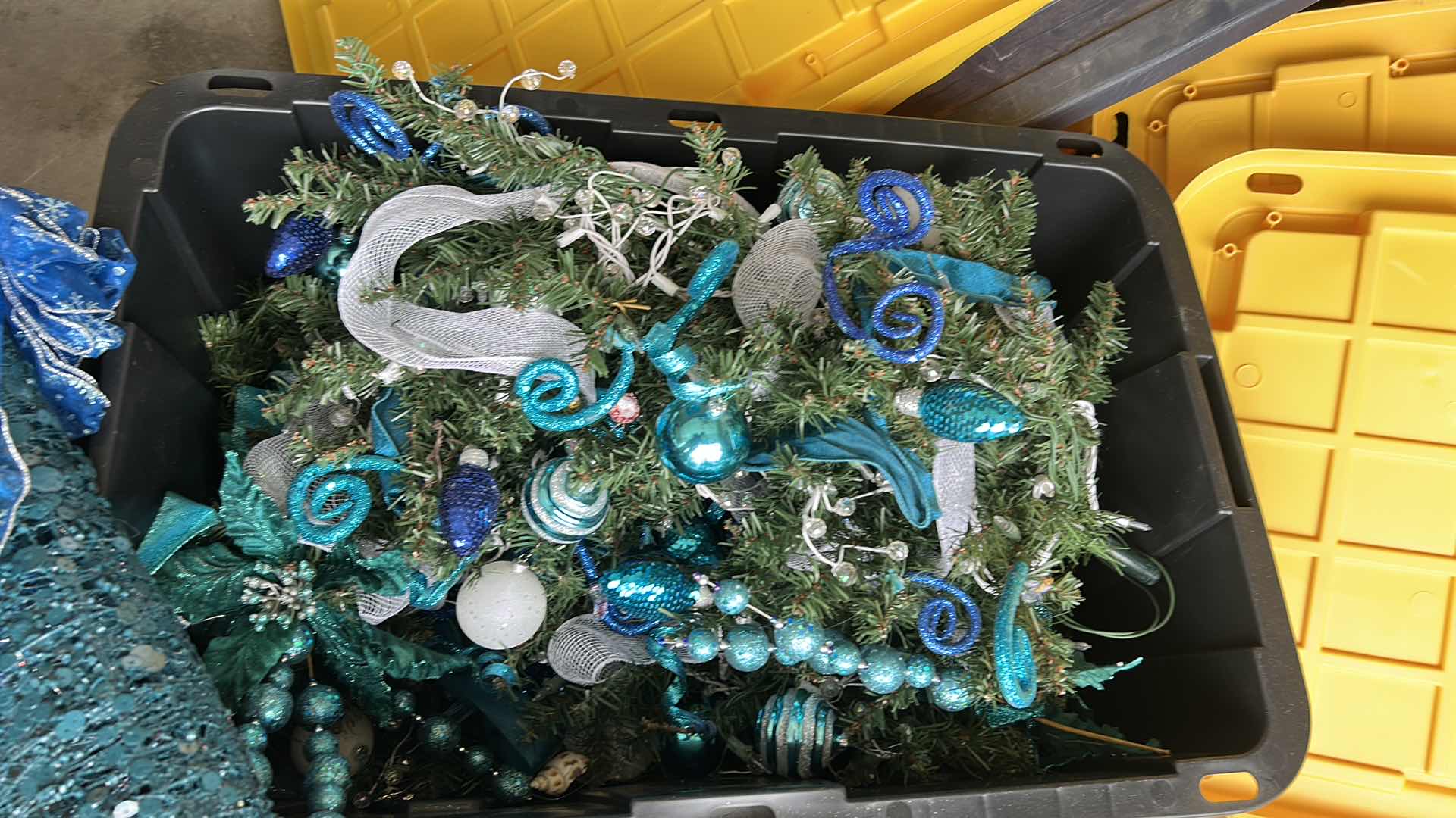Photo 1 of TOTE FULL OF CHRISTMAS DECOR
