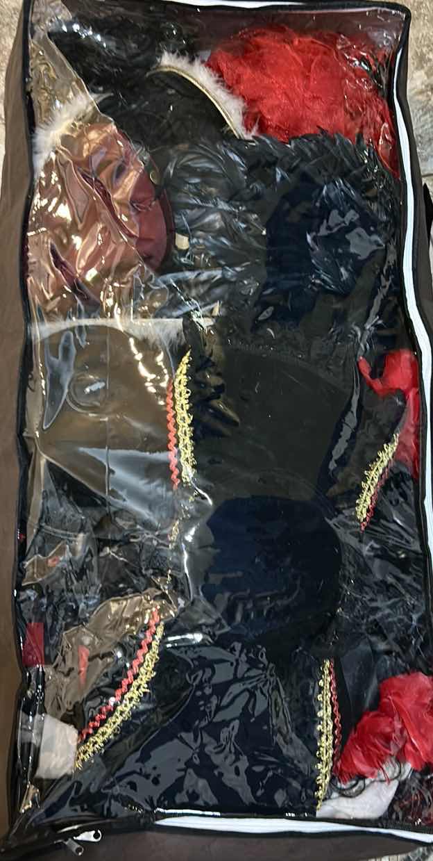 Photo 1 of ZIP UP GARMENT BAG WITH HALLOWEEN COSTUMES AND ACCESSORIES