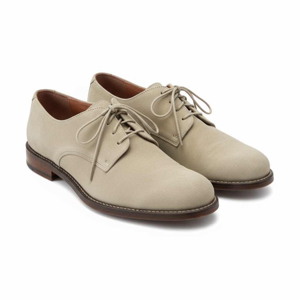 Photo 1 of MENS JoS A BANK CLOTHIERS TAN SUEDE MENS SHOES SIZE 11.5M & CLEANING SUPPLIES
