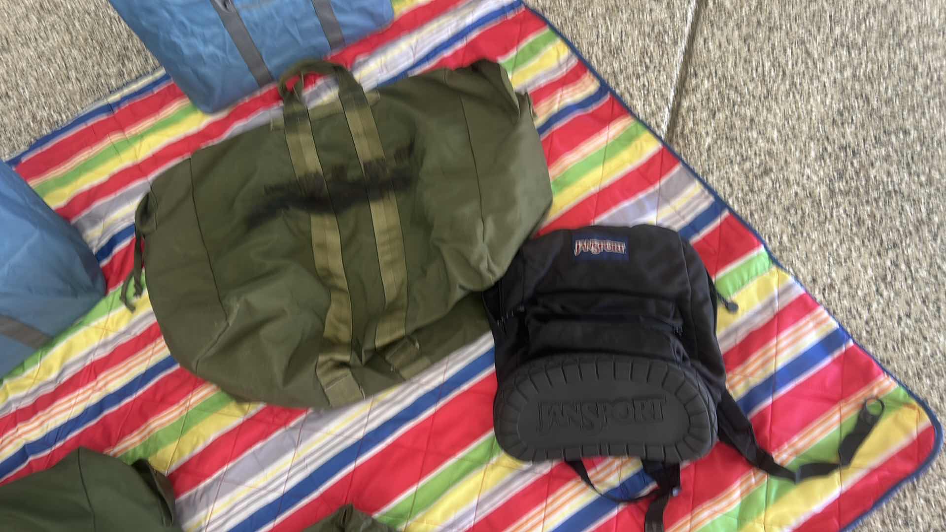 Photo 1 of BAG ASSORTMENT & PICNIC BLANKET