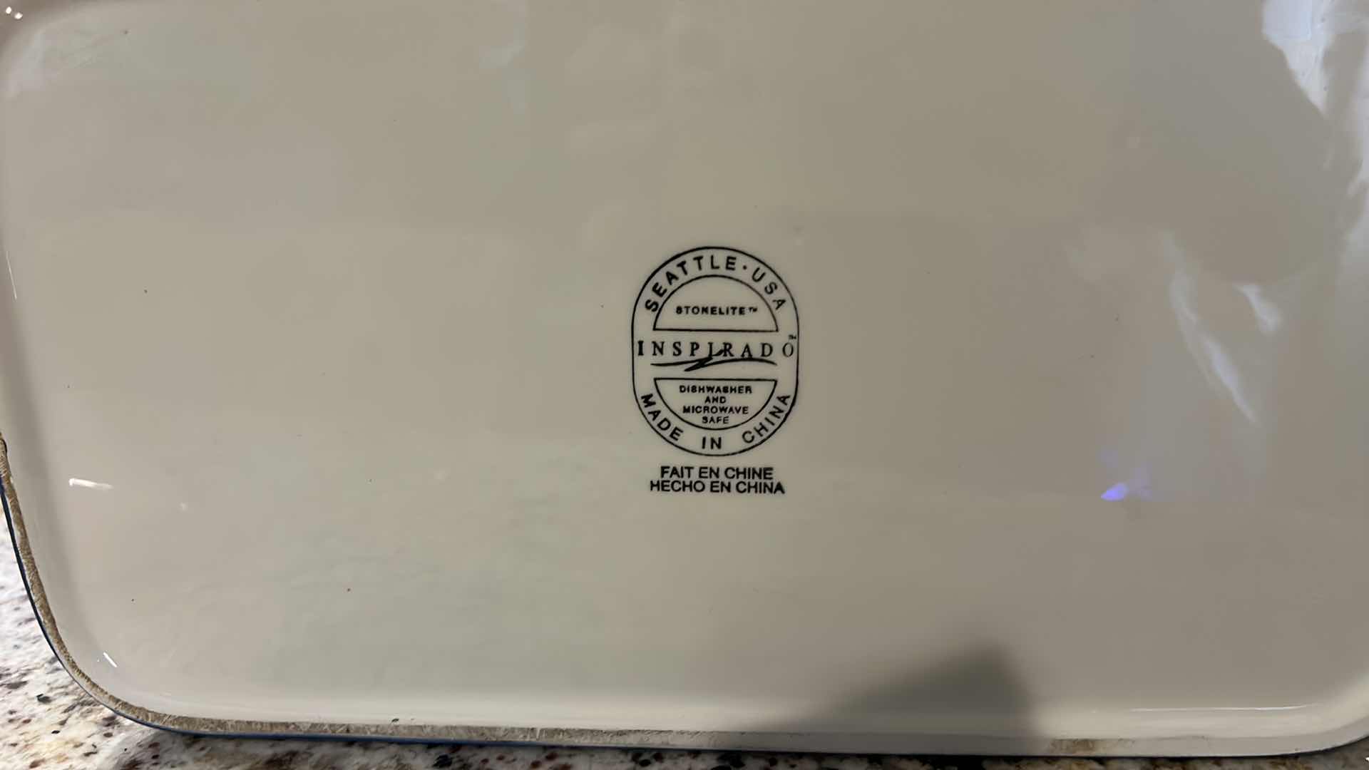 Photo 1 of BLUE & WHITE WITH LEMON STONELITE PORCELAIN BREADBOX 10 1/2” x 6” x H8 1/2”