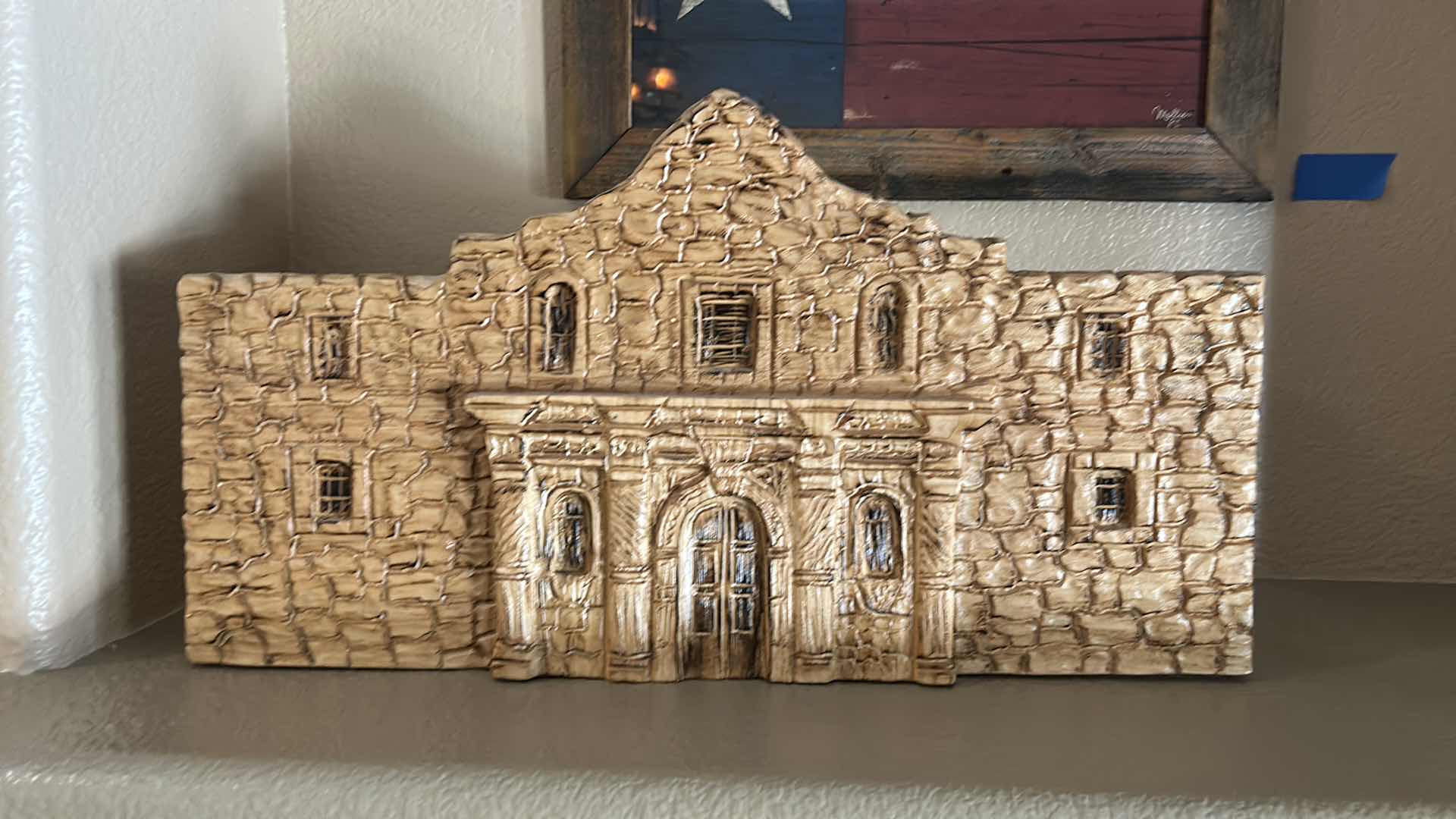 Photo 1 of ALAMO “RISING TIDE” WOOD SCULPTURE WALL PLAQUE 2‘ x H13“