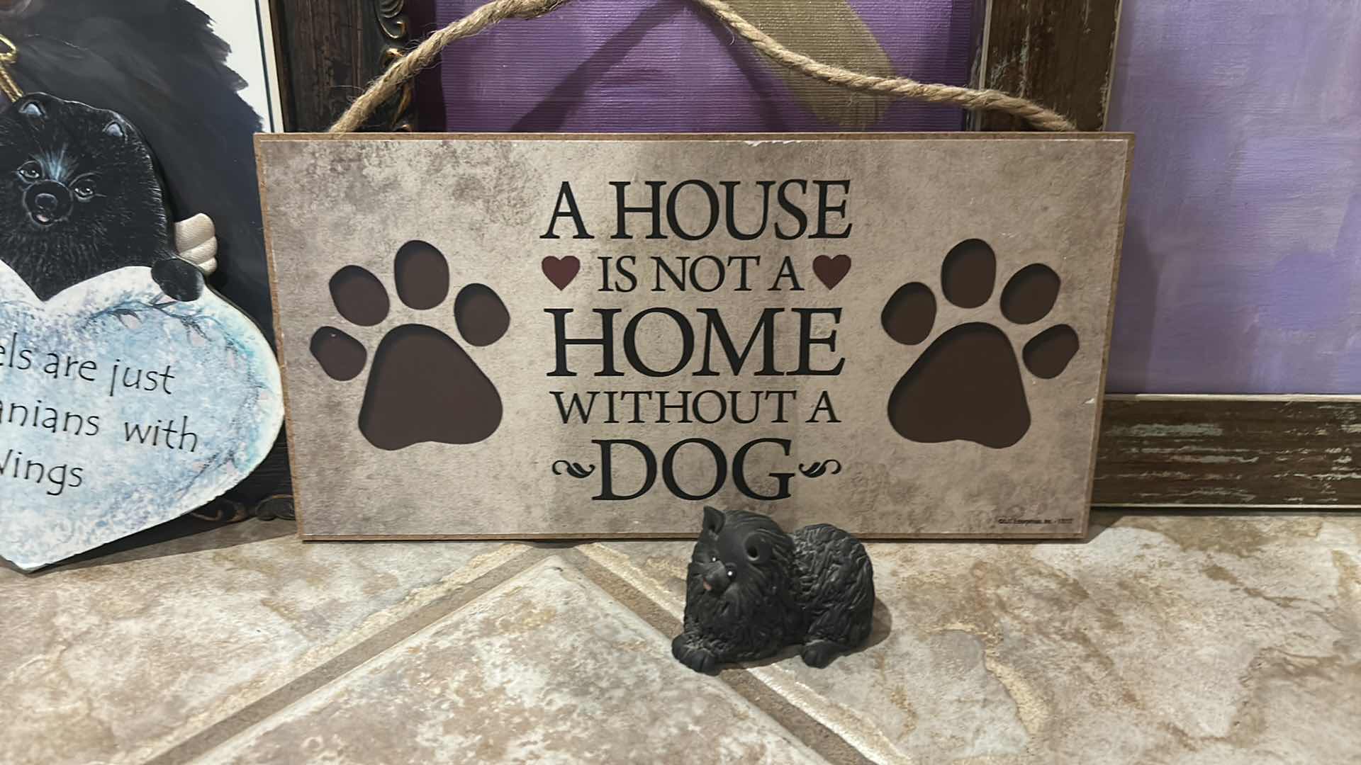 Photo 1 of 7 PC DOG LOVERS ARTWORK (LARGEST 19” X H23”)