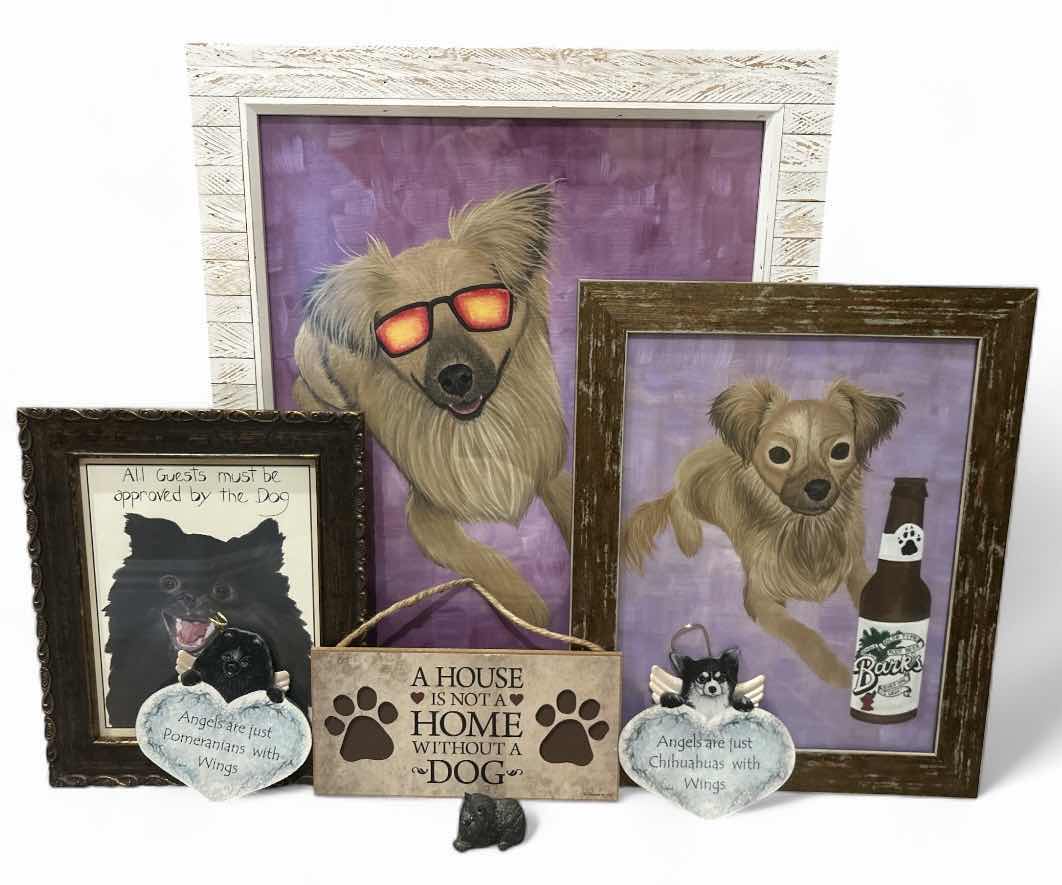 Photo 1 of 7 PC DOG LOVERS ARTWORK (LARGEST 19” X H23”)