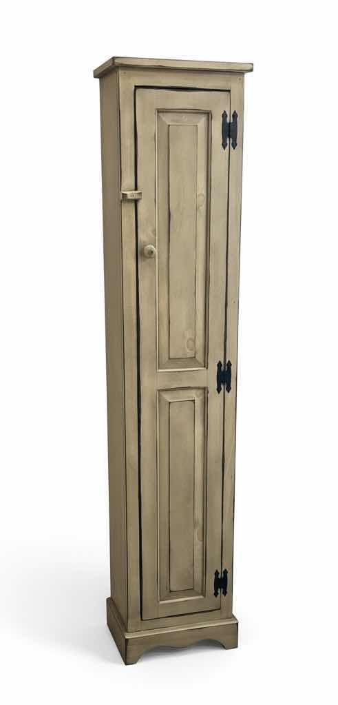 Photo 1 of DISTRESSED WOOD STORAGE CABINET 13” x 10 1/2” x H61”