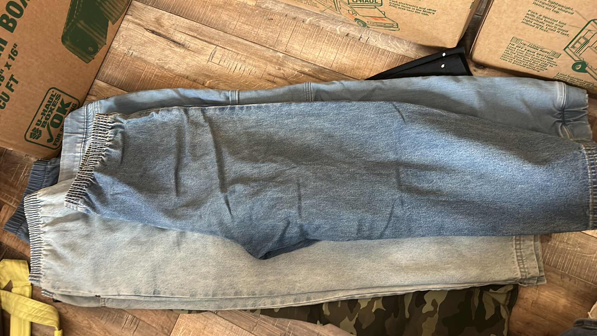 Photo 1 of BOX OF WOMENS CLOTHING, BLOUSES, SHIRTS AND PANTS (ASSORTED SIZES)