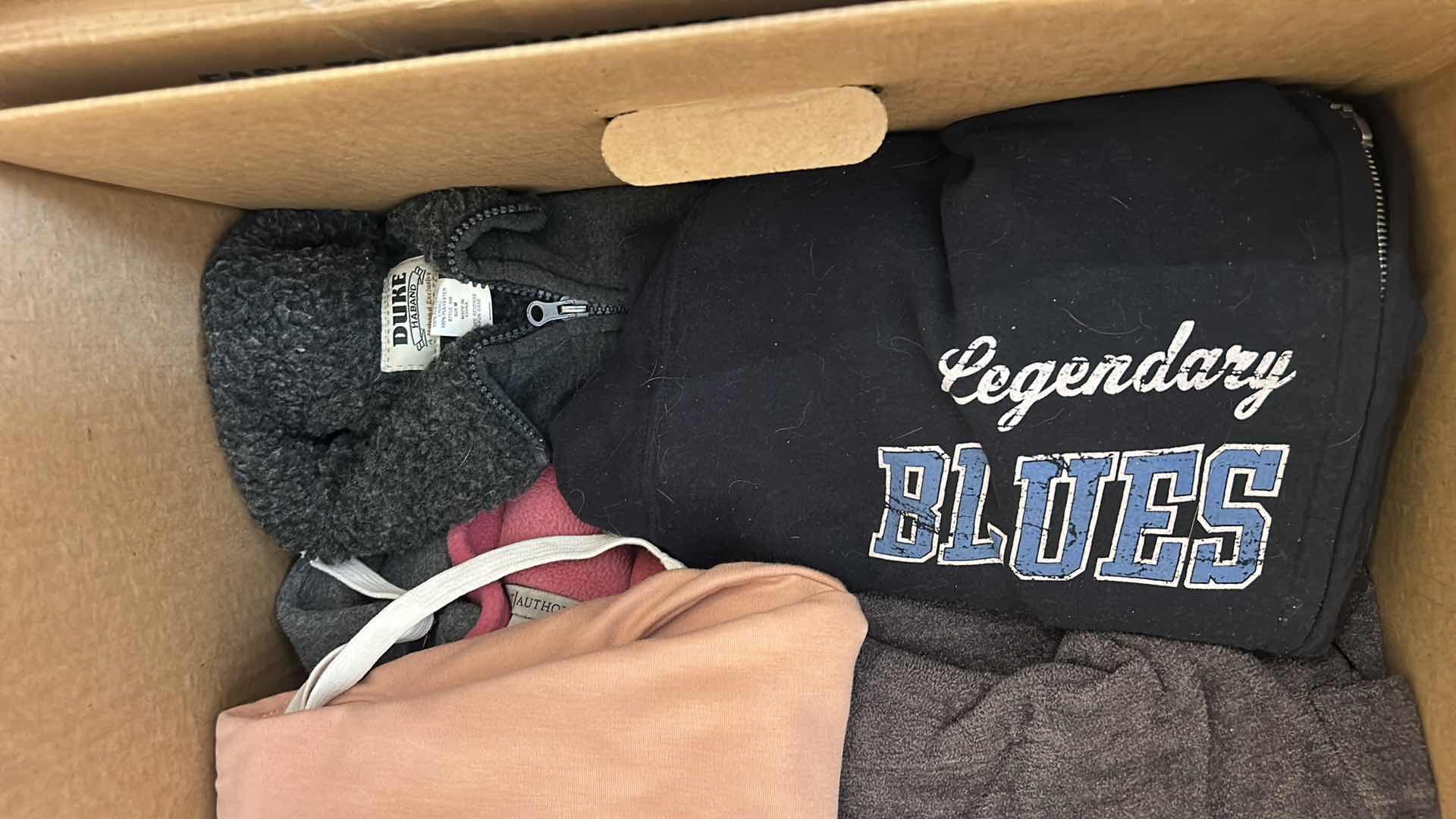 Photo 1 of BOX OF WOMENS JACKETS, SWEATSHIRTS AND VESTS SOME NEW WITH TAGS (ASSORTED SIZES)