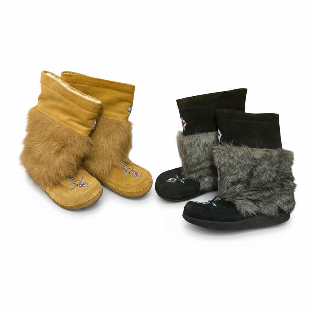 Photo 1 of 2 PAIRS WOMENS MUKLUKS LEATHER MOCCASIN STYLE BOOTS SIZE 7.5