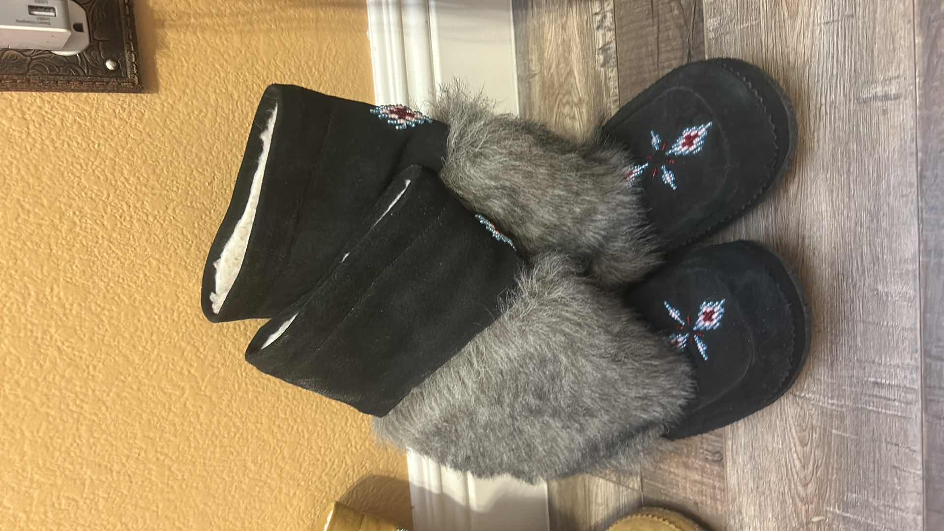 Photo 1 of 2 PAIRS WOMENS MUKLUKS LEATHER MOCCASIN STYLE BOOTS SIZE 7.5