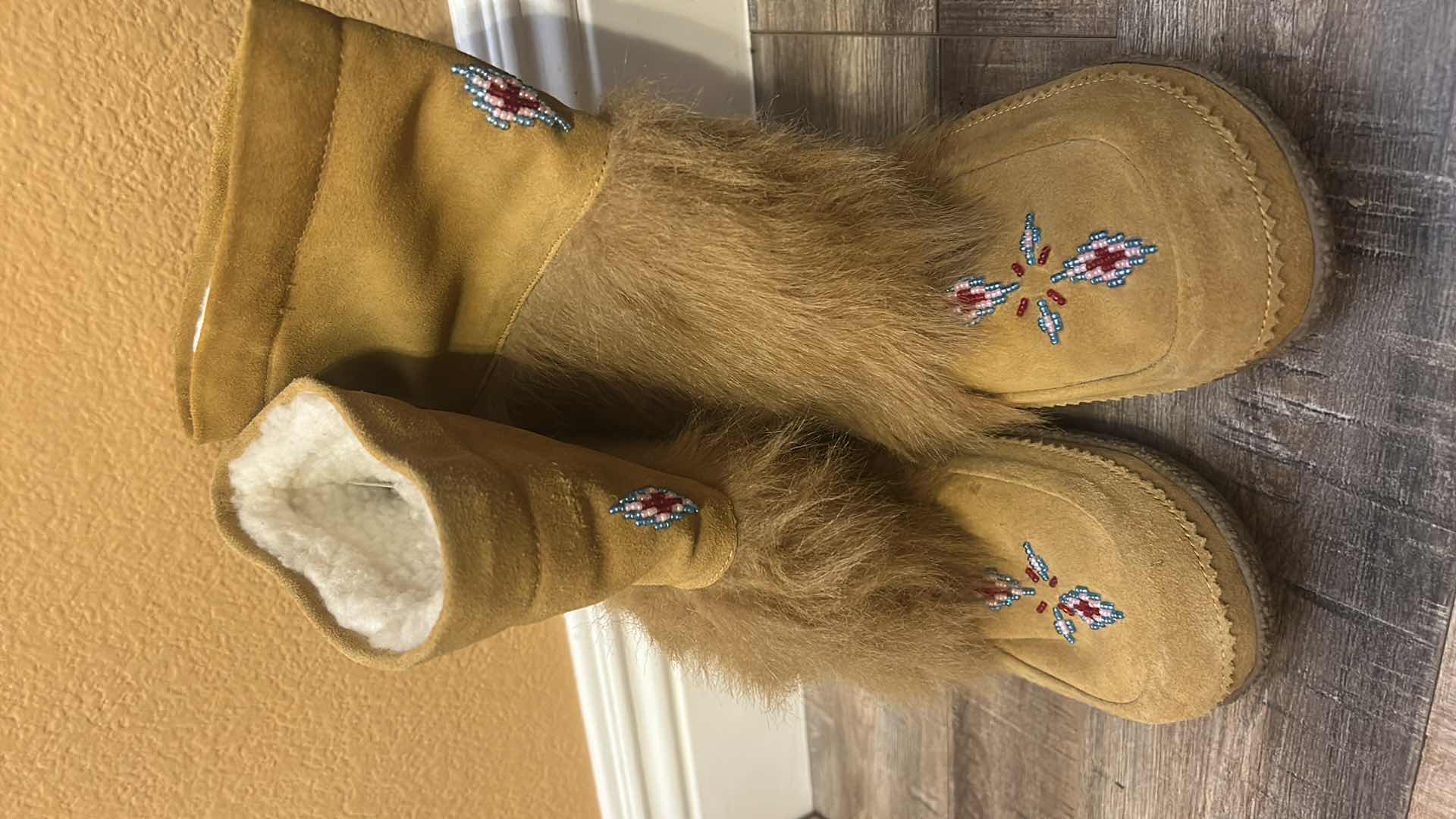 Photo 1 of 2 PAIRS WOMENS MUKLUKS LEATHER MOCCASIN STYLE BOOTS SIZE 7.5