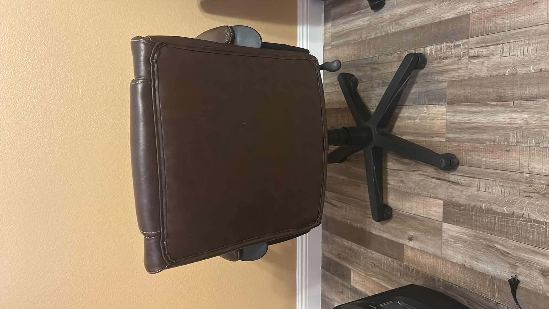 Photo 1 of BROWN FAUX LEATHER OFFICE CHAIR 24“ x 24“ x H38“