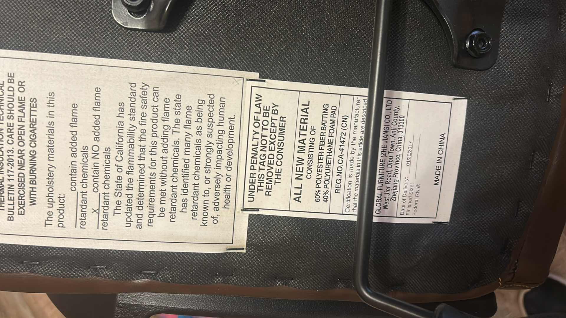 Photo 1 of BROWN FAUX LEATHER OFFICE CHAIR 24“ x 24“ x H38“