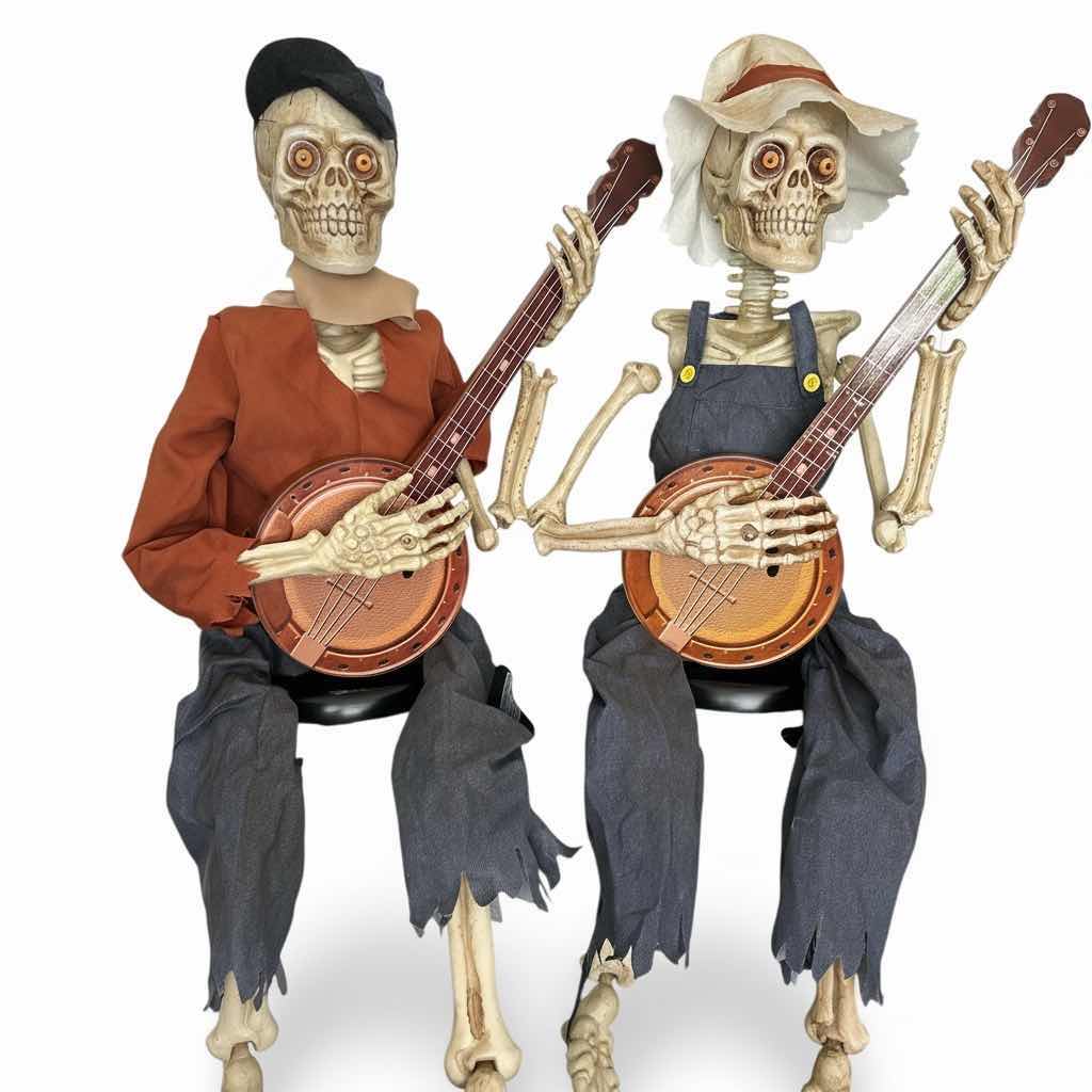 Photo 1 of DUALING HALLOWEEN SKELETON BANJO PLAYERS