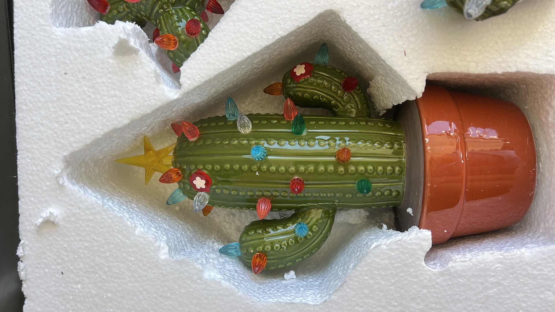 Photo 1 of 3 LIGHTED CHRISTMAS CACTI (TALLEST H 12”)